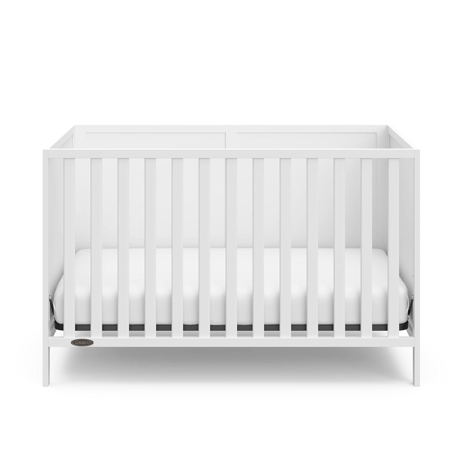 imageGraco Theo 3in1 Convertible Baby Crib White GREENGUARD Gold Certified Converts to Toddler Bed ampamp Daybed Fits Standard FullSize Baby Crib Mattress 4 Adjustable Mattress HeightsWhite