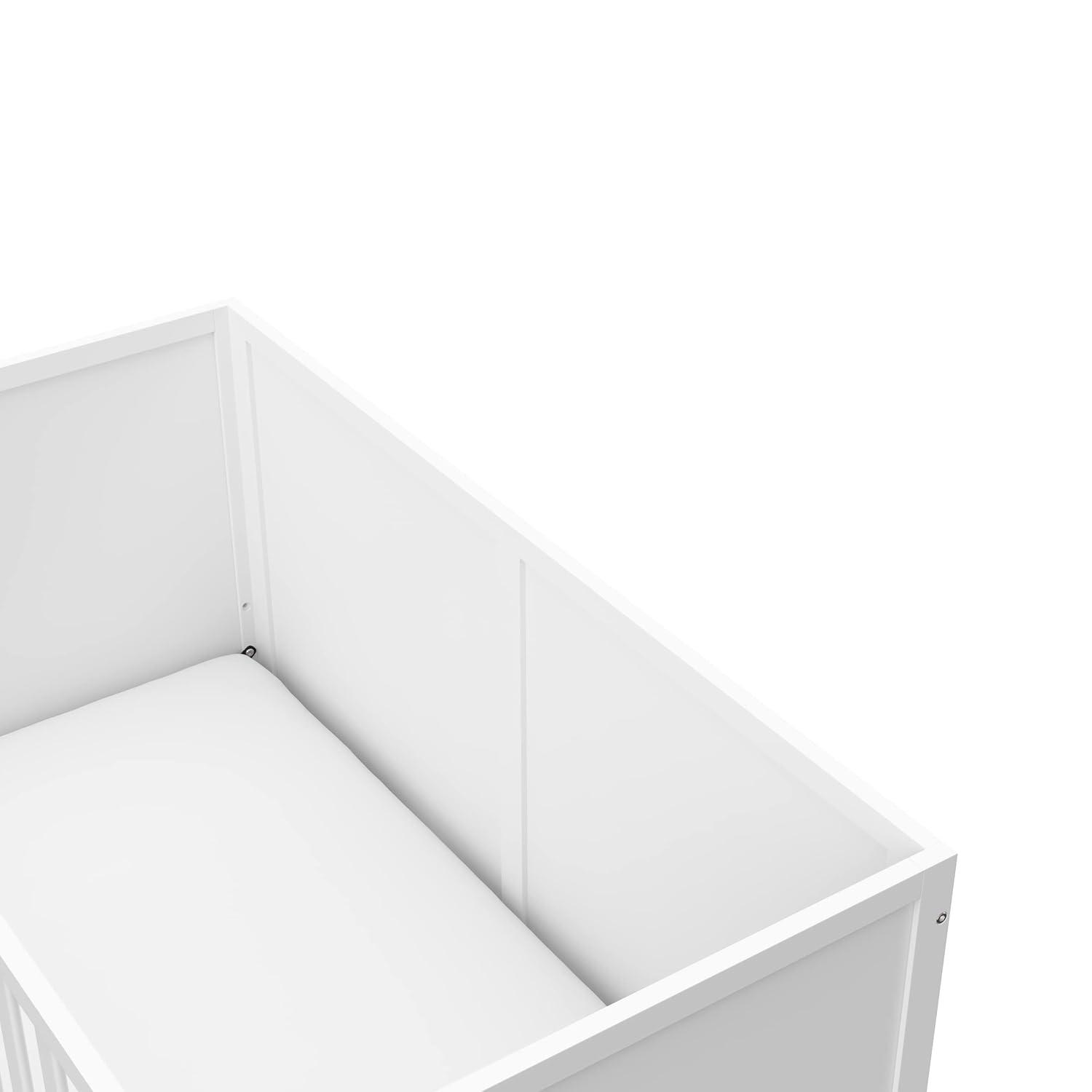 imageGraco Theo 3in1 Convertible Baby Crib White GREENGUARD Gold Certified Converts to Toddler Bed ampamp Daybed Fits Standard FullSize Baby Crib Mattress 4 Adjustable Mattress HeightsWhite