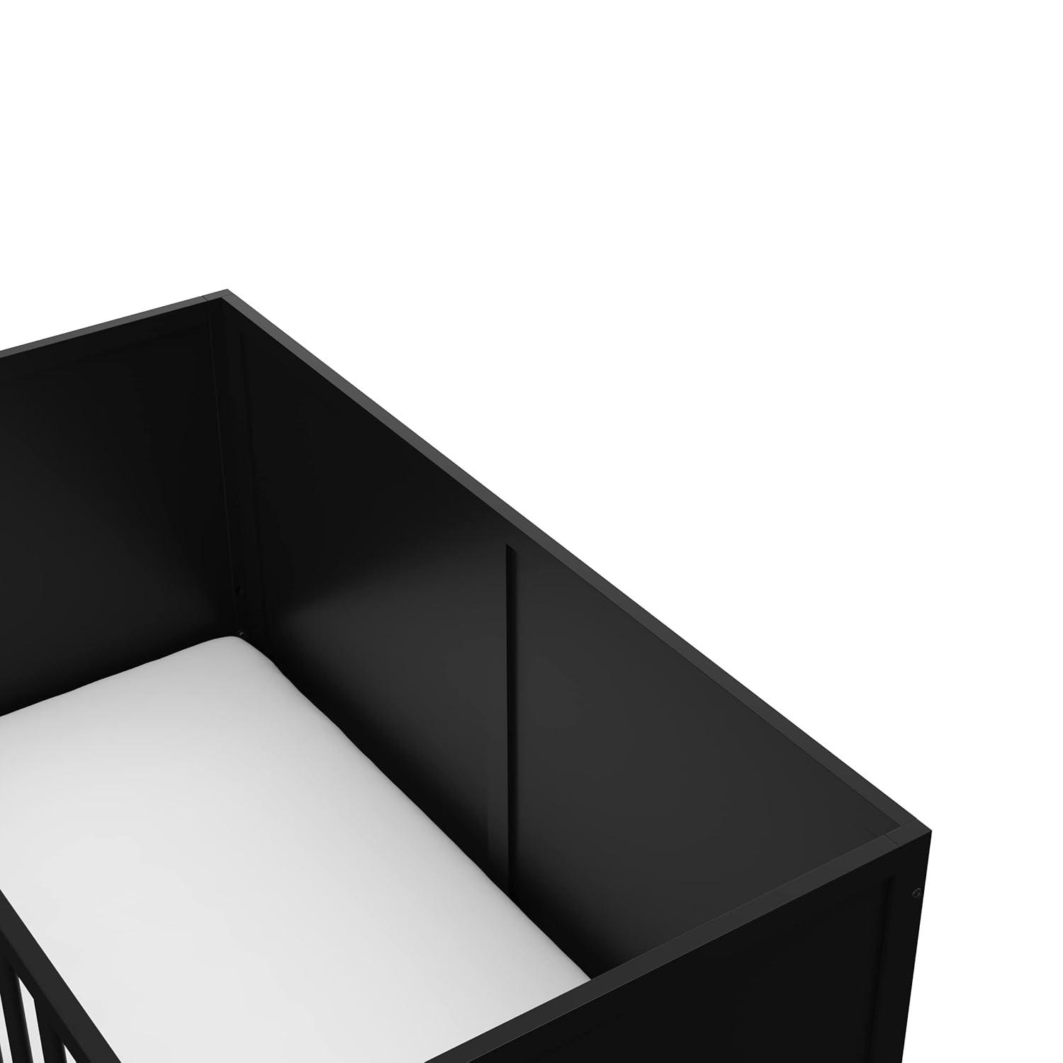 imageGraco Theo 3in1 Convertible Baby Crib White GREENGUARD Gold Certified Converts to Toddler Bed ampamp Daybed Fits Standard FullSize Baby Crib Mattress 4 Adjustable Mattress HeightsBlack