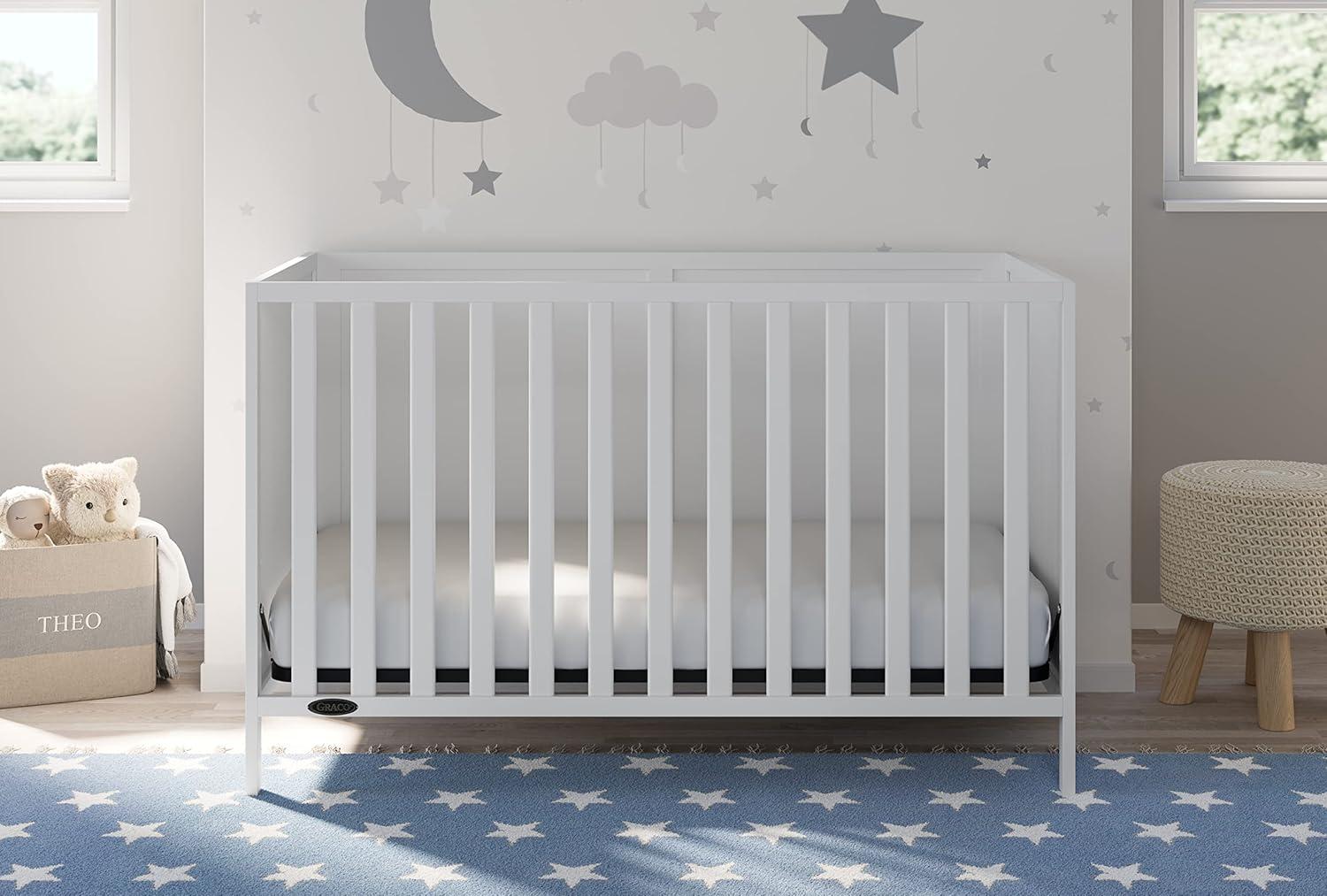 imageGraco Theo 3in1 Convertible Baby Crib White GREENGUARD Gold Certified Converts to Toddler Bed ampamp Daybed Fits Standard FullSize Baby Crib Mattress 4 Adjustable Mattress HeightsWhite