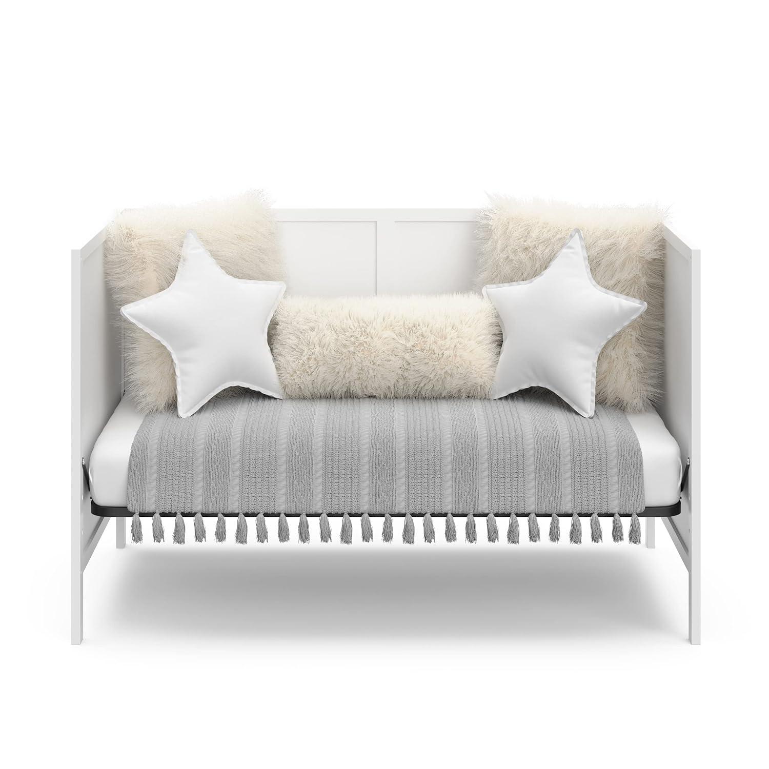 imageGraco Theo 3in1 Convertible Baby Crib White GREENGUARD Gold Certified Converts to Toddler Bed ampamp Daybed Fits Standard FullSize Baby Crib Mattress 4 Adjustable Mattress HeightsWhite