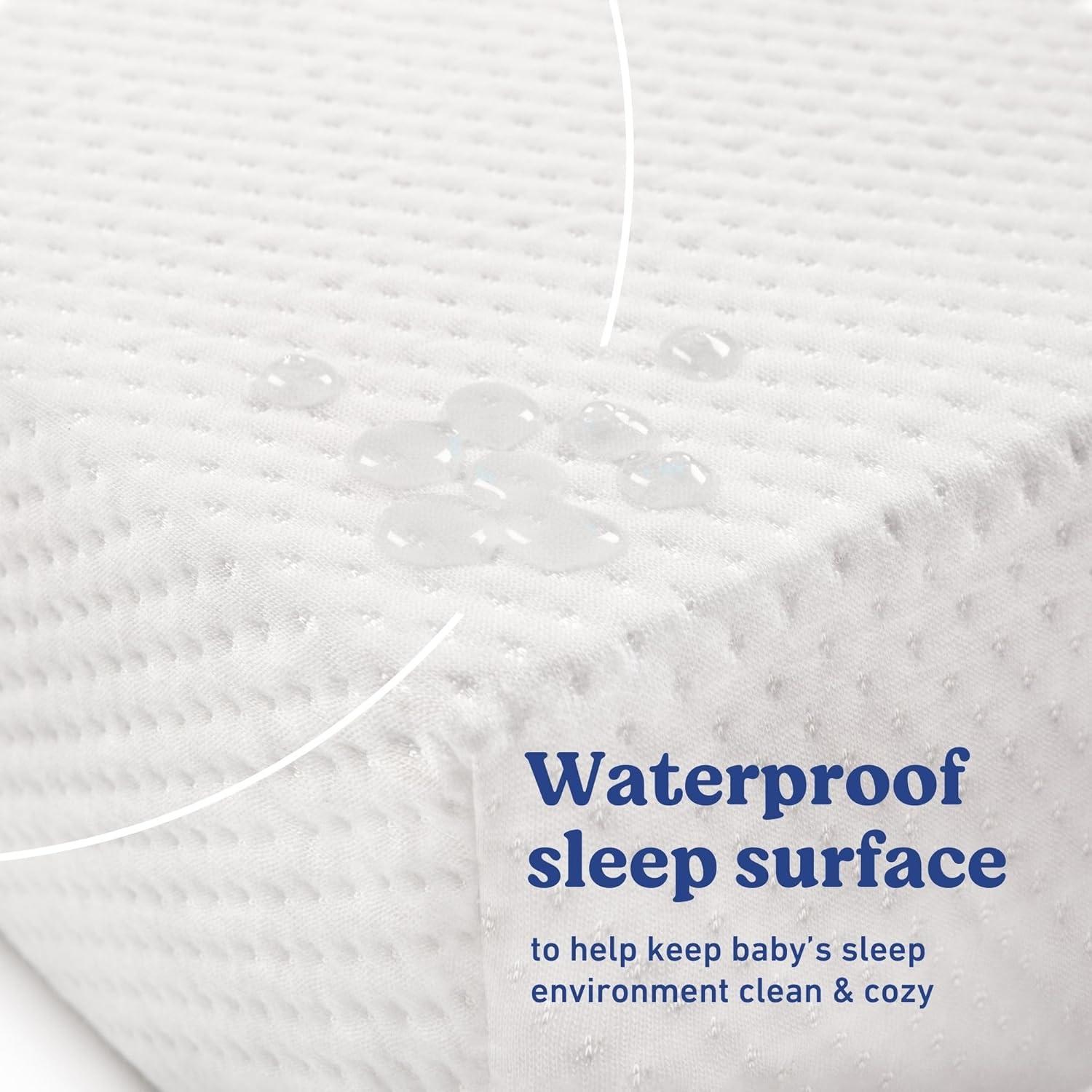 imageGraco Ultra 2in1 Premium Dual Sided Crib ampamp Toddler Mattress GREENGUARD Gold CertiPURUS Certified Foam Machine Washable Cover with 100 Waterproof Surface Fits Standard Crib ampamp Toddler BedsMattress and Protector 2PK