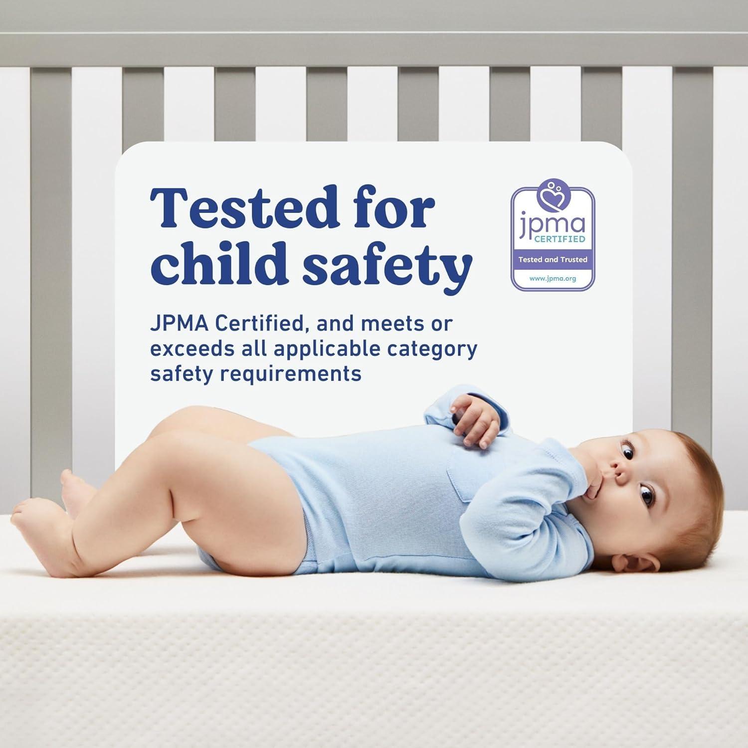 imageGraco Ultra 2in1 Premium Dual Sided Crib ampamp Toddler Mattress GREENGUARD Gold CertiPURUS Certified Foam Machine Washable Cover with 100 Waterproof Surface Fits Standard Crib ampamp Toddler BedsMattress and Protector 2PK