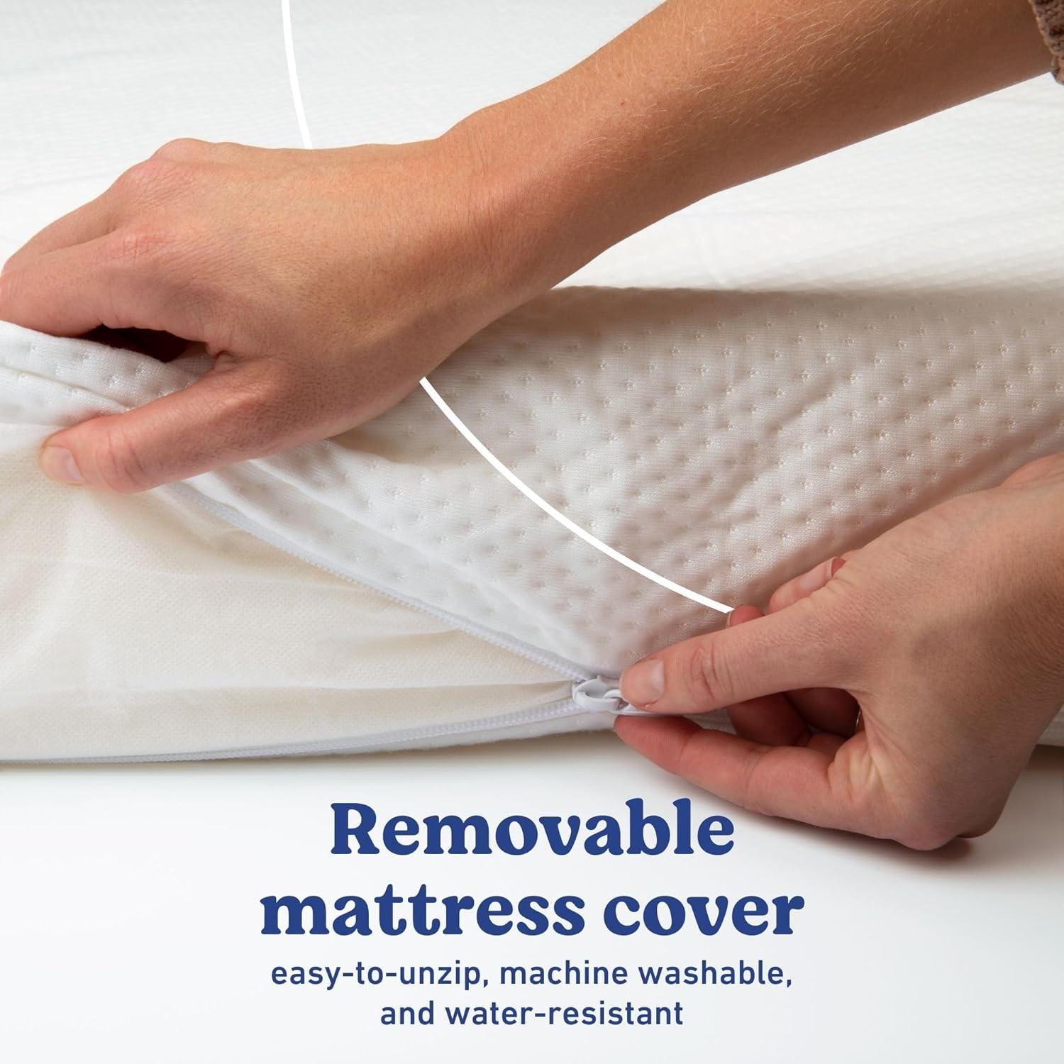 imageGraco Ultra 2in1 Premium Dual Sided Crib ampamp Toddler Mattress GREENGUARD Gold CertiPURUS Certified Foam Machine Washable Cover with 100 Waterproof Surface Fits Standard Crib ampamp Toddler BedsMattress and Protector 2PK