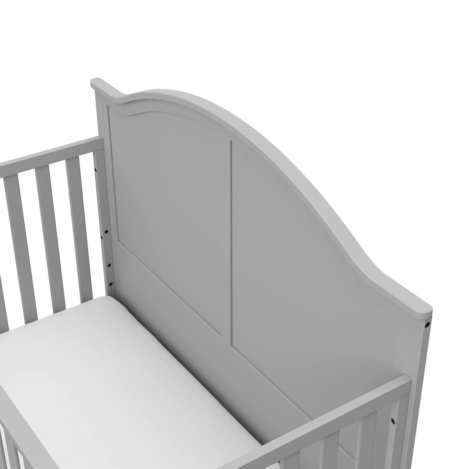 imageGraco Wilfred 5in1 Convertible Crib Black GREENGUARD Gold Certified Converts to Toddler Bed and FullSize Bed Fits Standard FullSize Crib Mattress Adjustable Mattress Support BasePebble Gray