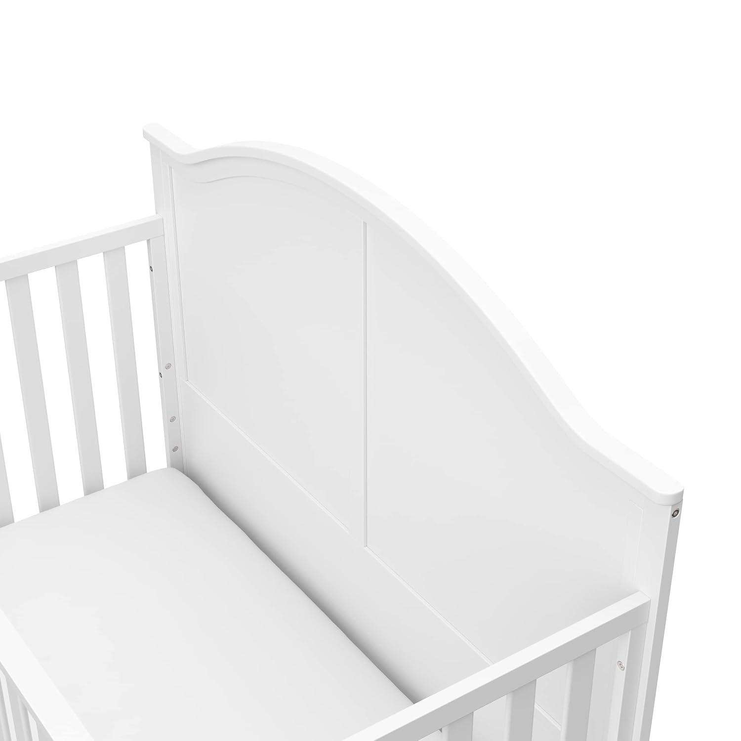 imageGraco Wilfred 5in1 Convertible Crib Black GREENGUARD Gold Certified Converts to Toddler Bed and FullSize Bed Fits Standard FullSize Crib Mattress Adjustable Mattress Support BaseWhite