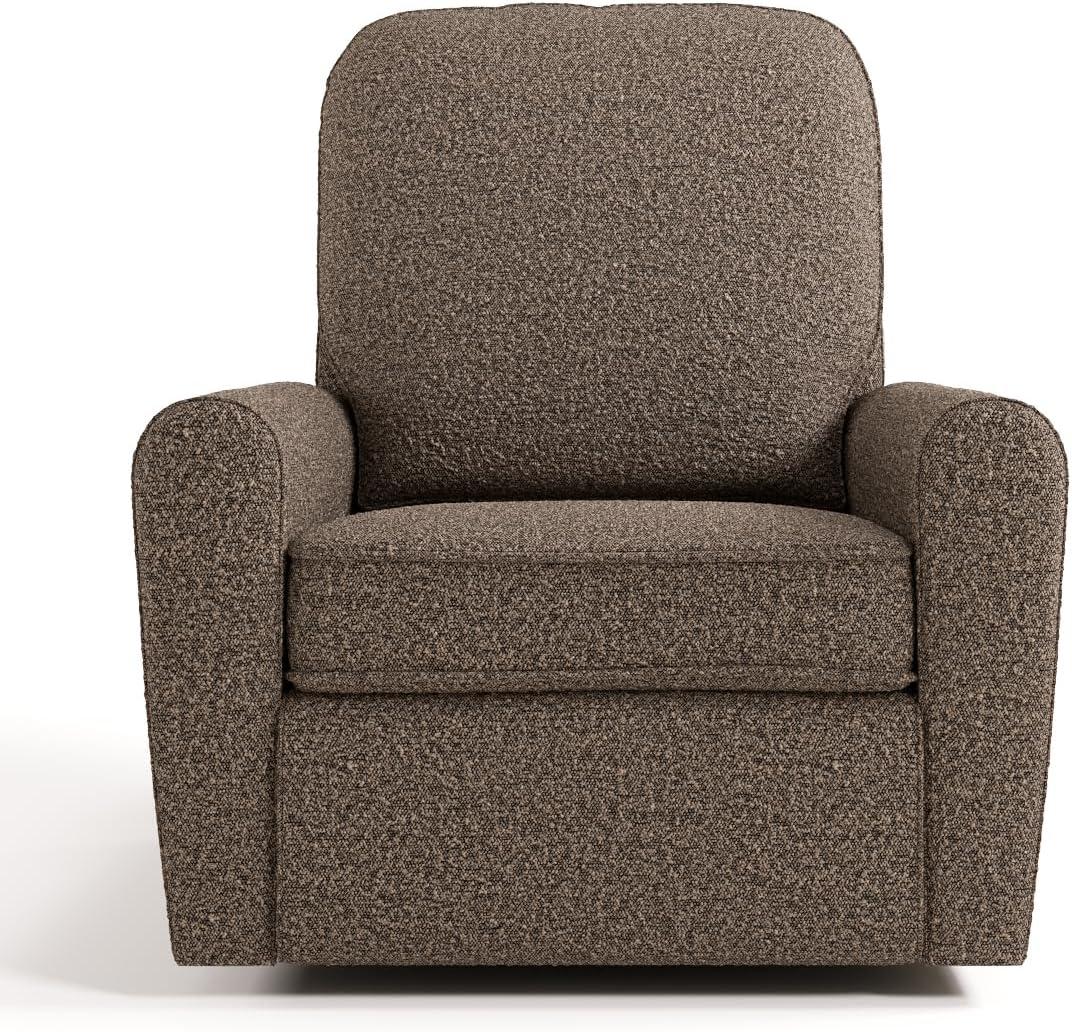 imageStorkcraft Amalfi Deluxe Power Recliner Swivel Glider Ivory Boucle Premium Electronic Power Recliner for Nursery Includes DualUSB Charging Port with USBA ampamp USBC Glider Rocking ChairMountain Brown Boucle