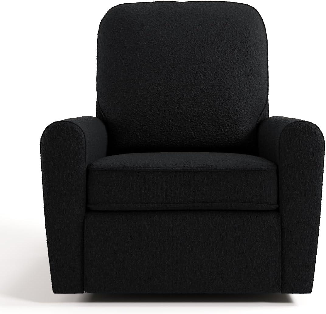 imageStorkcraft Amalfi Deluxe Power Recliner Swivel Glider Ivory Boucle Premium Electronic Power Recliner for Nursery Includes DualUSB Charging Port with USBA ampamp USBC Glider Rocking ChairBlack Boucle