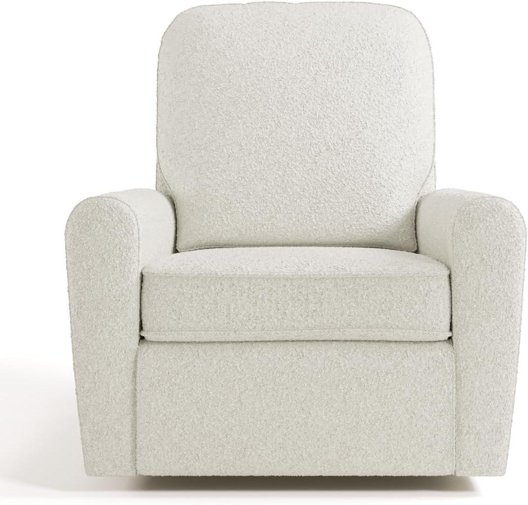 imageStorkcraft Amalfi Deluxe Power Recliner Swivel Glider Ivory Boucle Premium Electronic Power Recliner for Nursery Includes DualUSB Charging Port with USBA ampamp USBC Glider Rocking ChairIvory Boucle