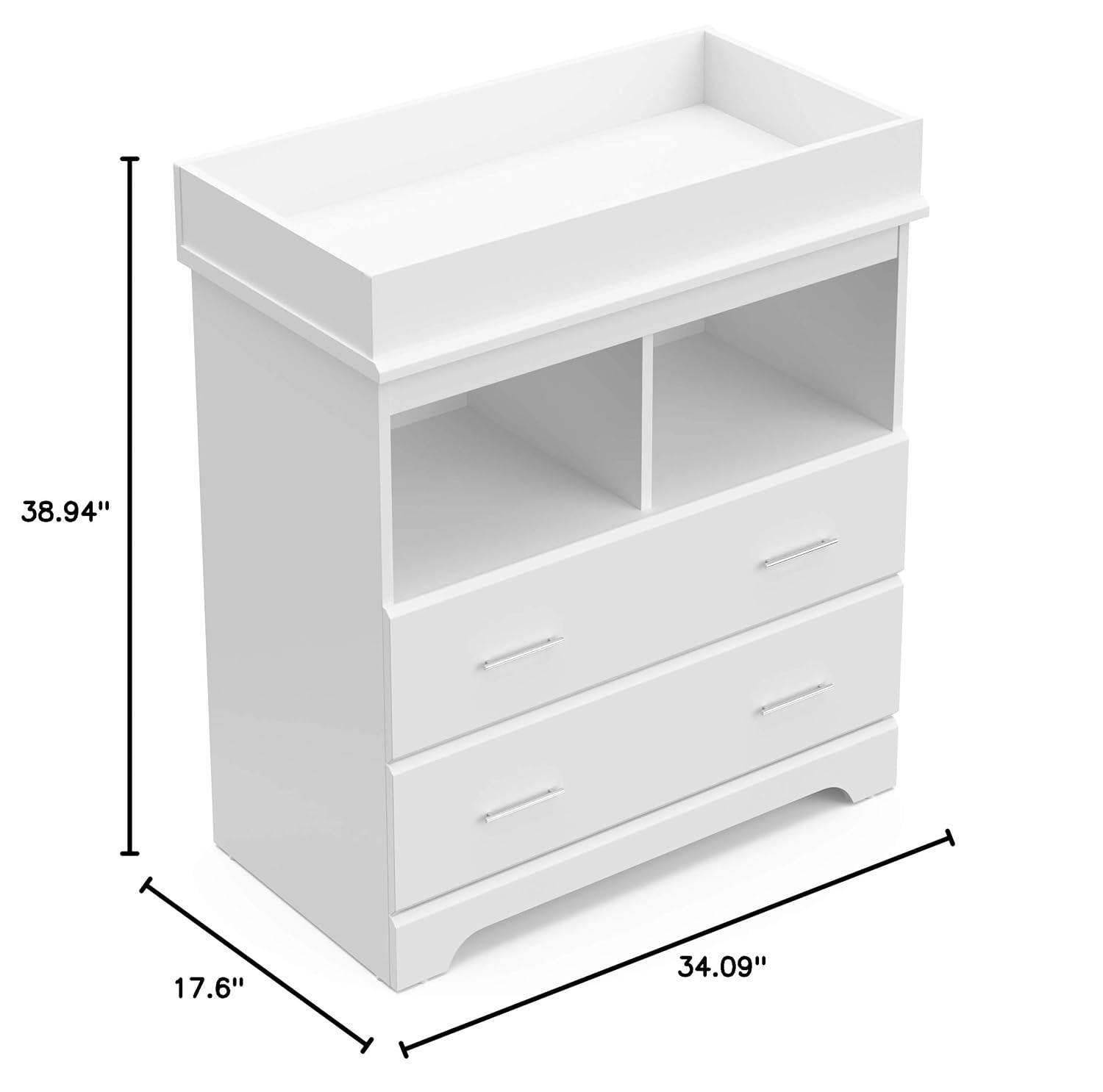 imageStorkcraft Brookside 6Drawer Dresser White GREENGUARD Gold Certified White Dresser for Bedroom Kids ampamp Nursery Storage Chest Safety Interlocking Drawers PreInstalled Tracks Kids ChestWhite