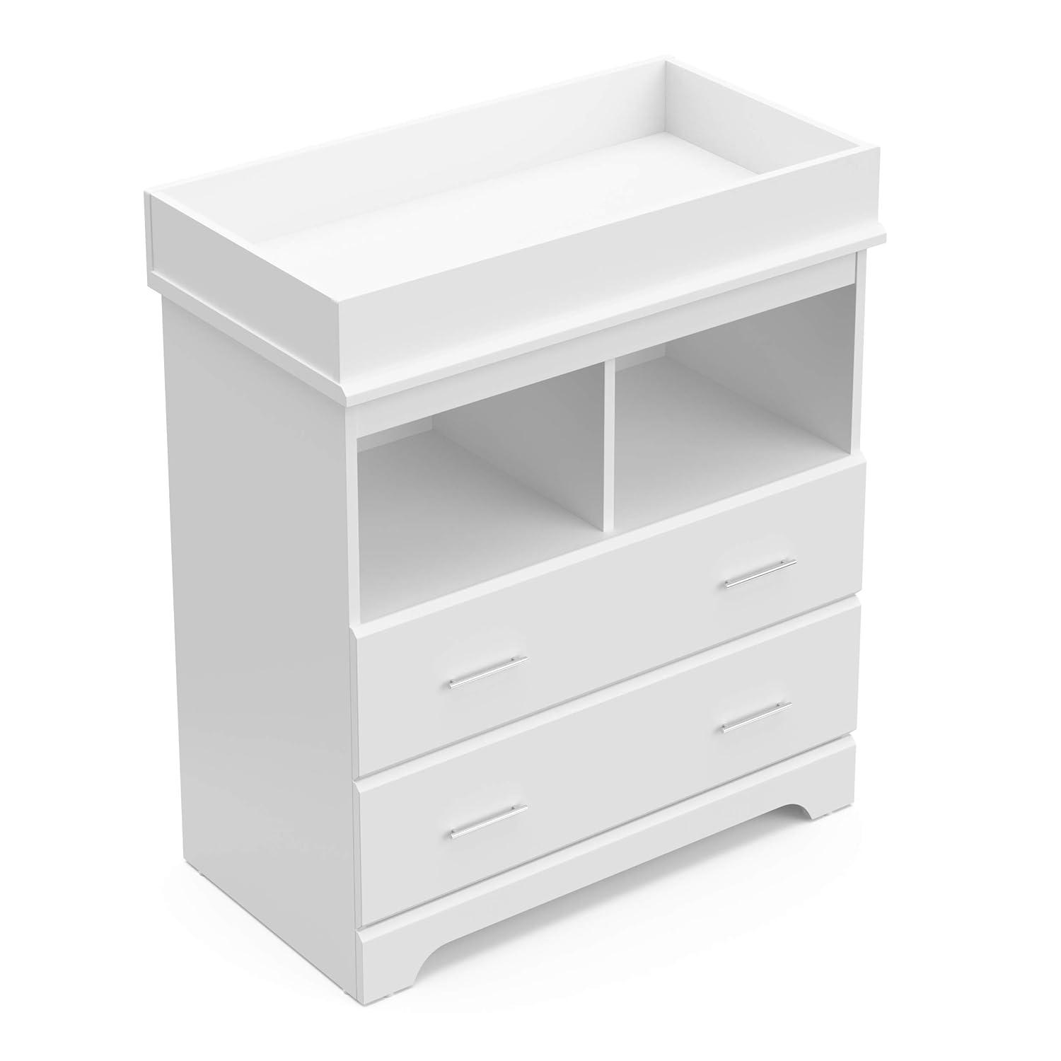 imageStorkcraft Brookside 6Drawer Dresser White GREENGUARD Gold Certified White Dresser for Bedroom Kids ampamp Nursery Storage Chest Safety Interlocking Drawers PreInstalled Tracks Kids ChestWhite