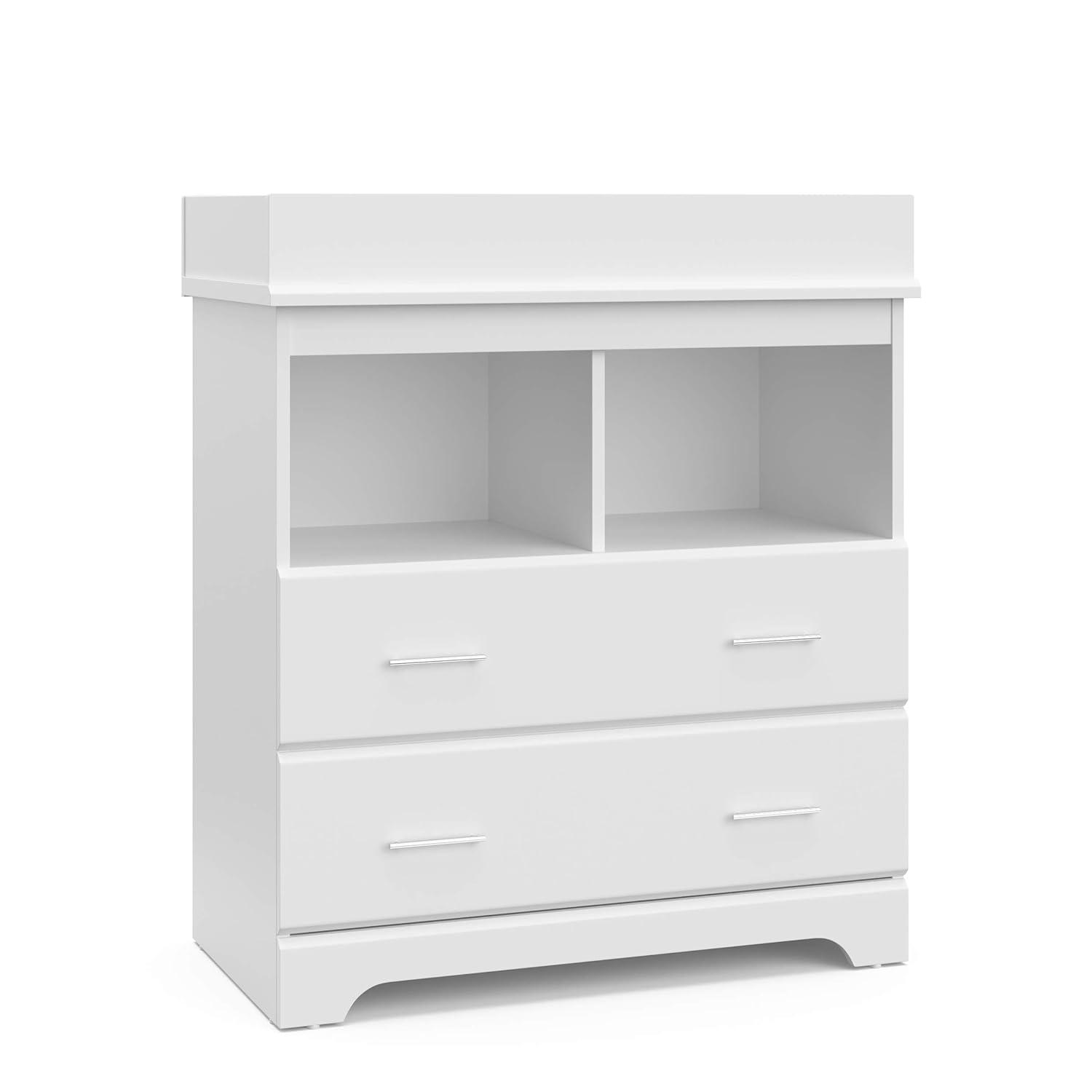 imageStorkcraft Brookside 6Drawer Dresser White GREENGUARD Gold Certified White Dresser for Bedroom Kids ampamp Nursery Storage Chest Safety Interlocking Drawers PreInstalled Tracks Kids ChestWhite