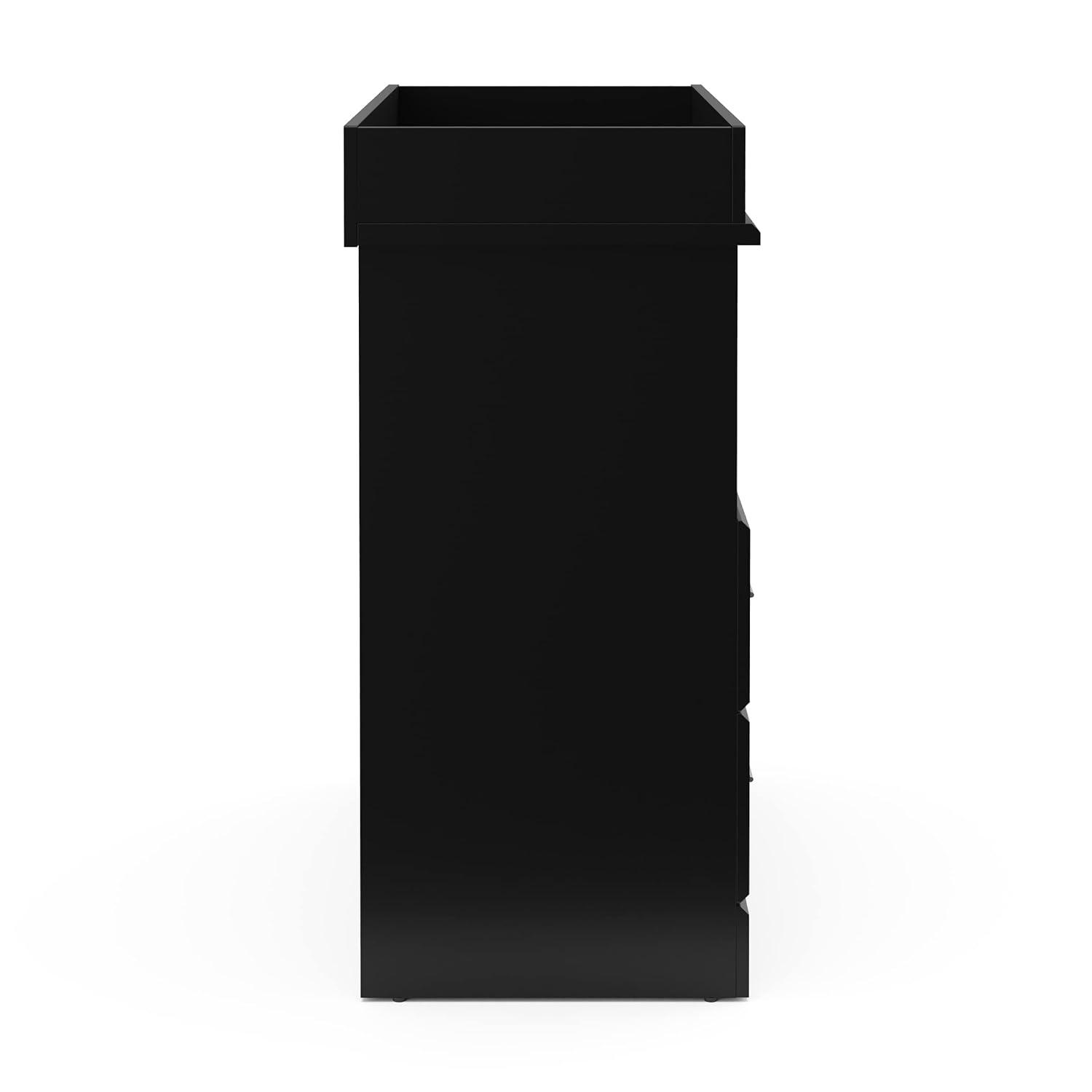 imageStorkcraft Brookside 6Drawer Dresser White GREENGUARD Gold Certified White Dresser for Bedroom Kids ampamp Nursery Storage Chest Safety Interlocking Drawers PreInstalled Tracks Kids ChestBlack