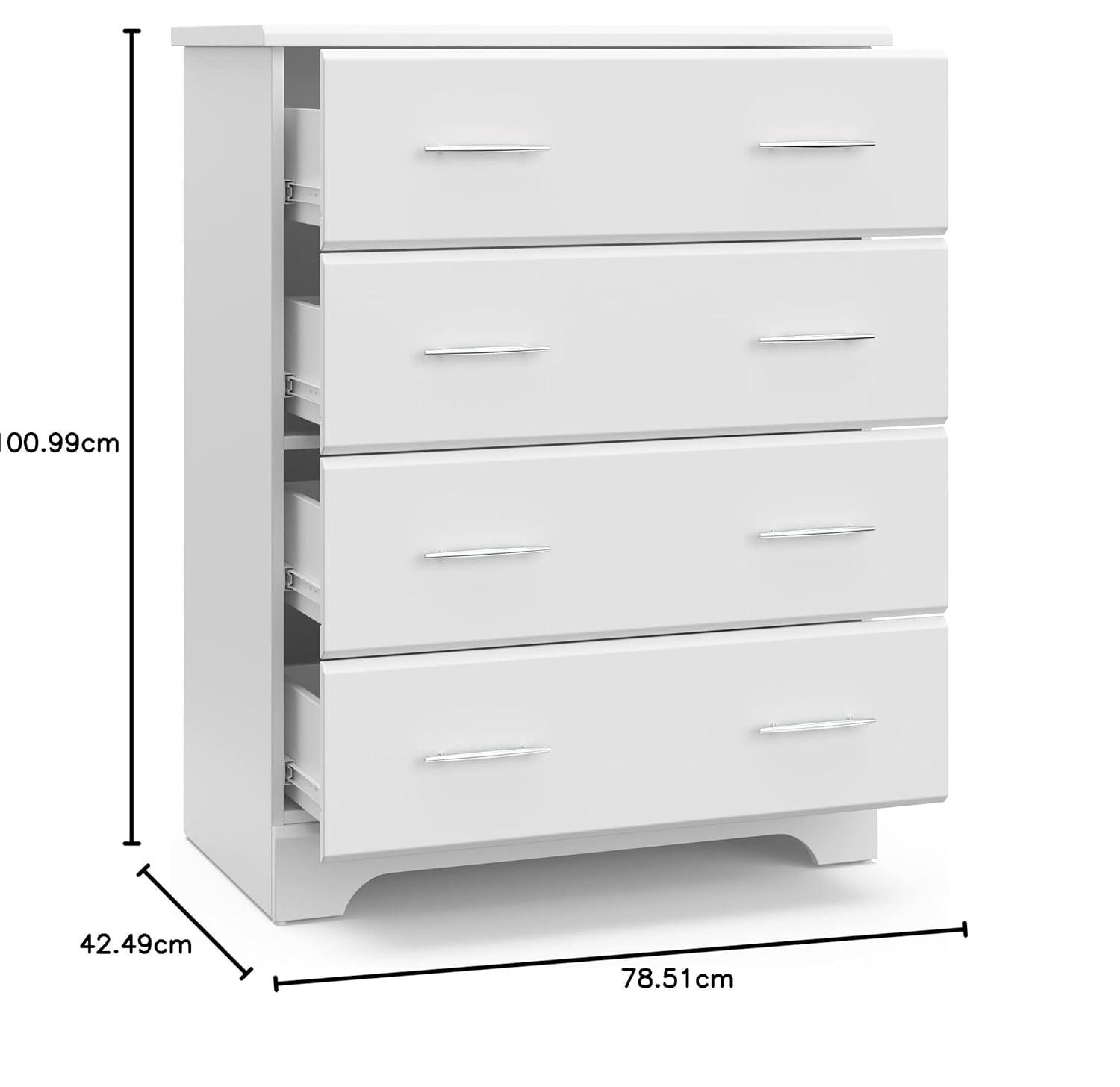 imageStorkcraft Brookside 6Drawer Dresser White GREENGUARD Gold Certified White Dresser for Bedroom Kids ampamp Nursery Storage Chest Safety Interlocking Drawers PreInstalled Tracks Kids ChestWhite
