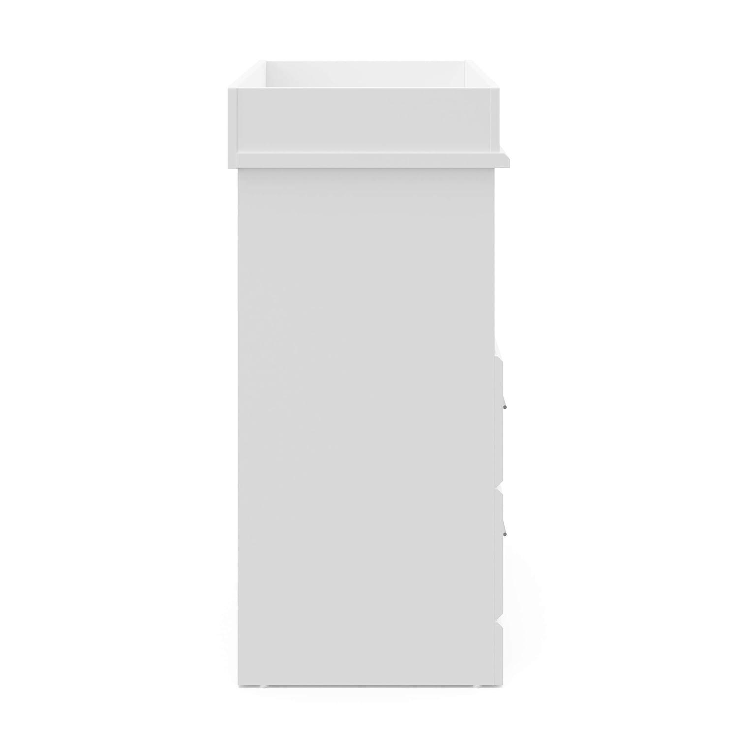 imageStorkcraft Brookside 6Drawer Dresser White GREENGUARD Gold Certified White Dresser for Bedroom Kids ampamp Nursery Storage Chest Safety Interlocking Drawers PreInstalled Tracks Kids ChestWhite