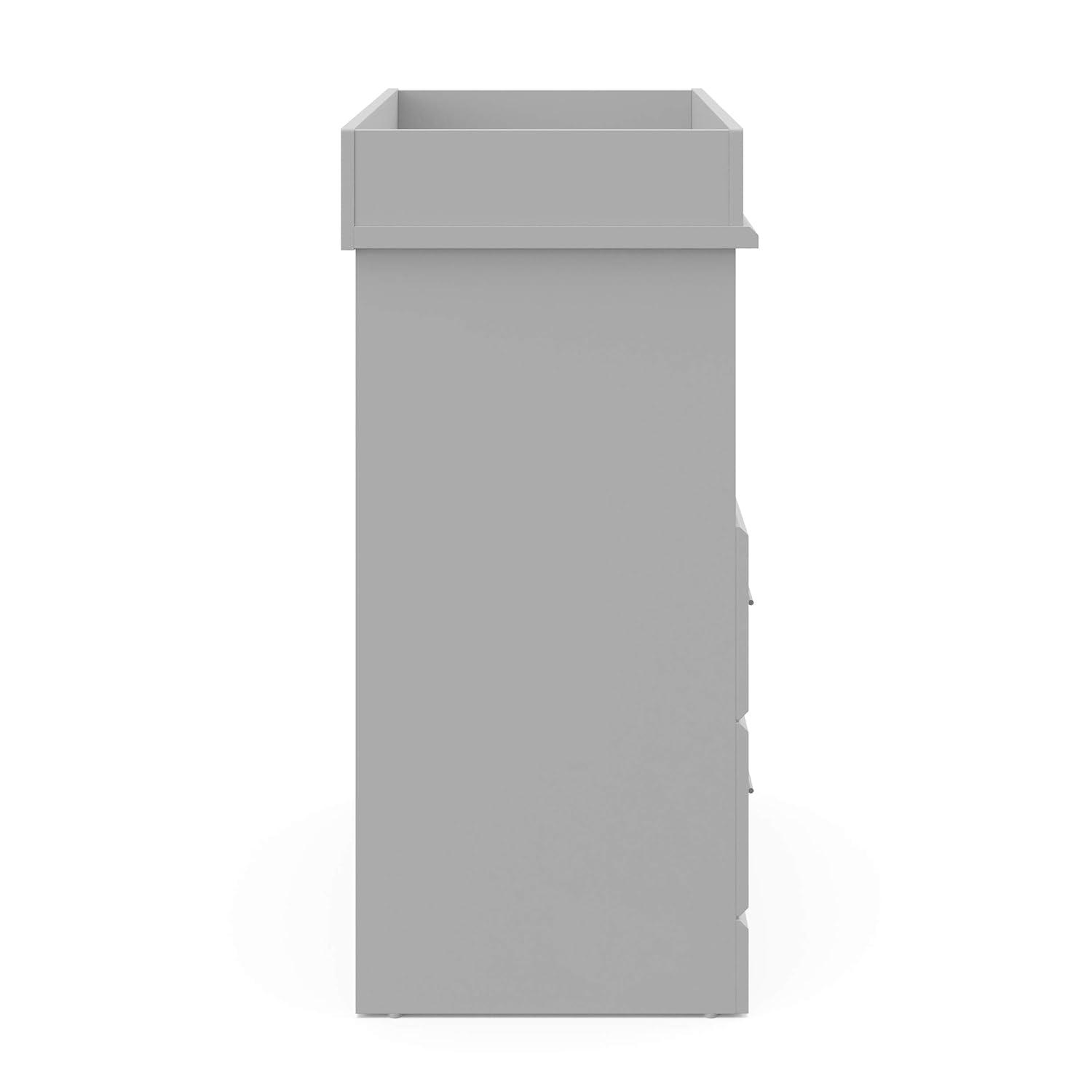 imageStorkcraft Brookside 6Drawer Dresser White GREENGUARD Gold Certified White Dresser for Bedroom Kids ampamp Nursery Storage Chest Safety Interlocking Drawers PreInstalled Tracks Kids ChestPebble Gray