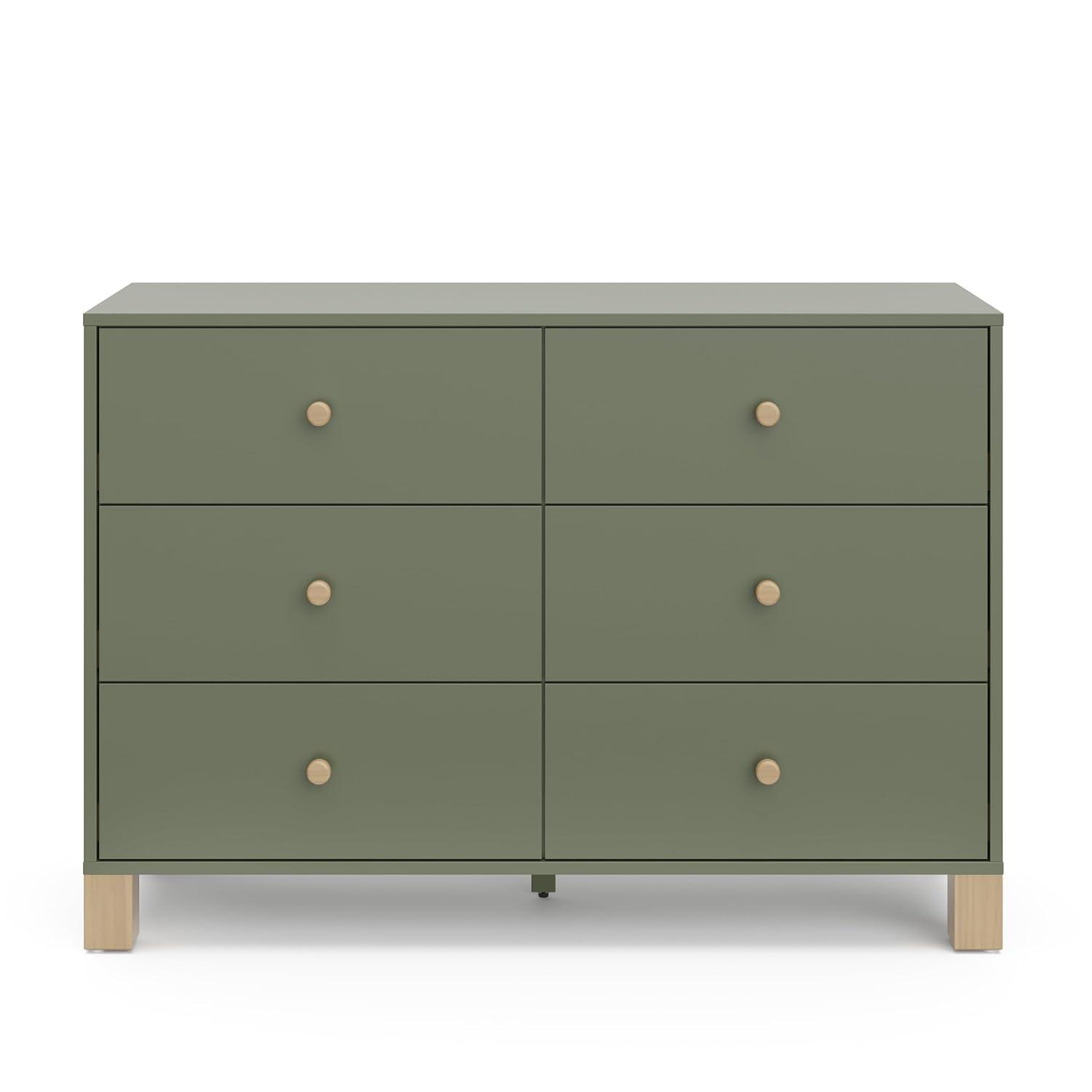 imageStorkcraft California 3Drawer Chest with Removable Changing Topper Olive with Driftwood GREENGUARD Gold Certified Interlocking Drawer System PreInstalled Tracks Easy AssemblyOlive With Driftwood