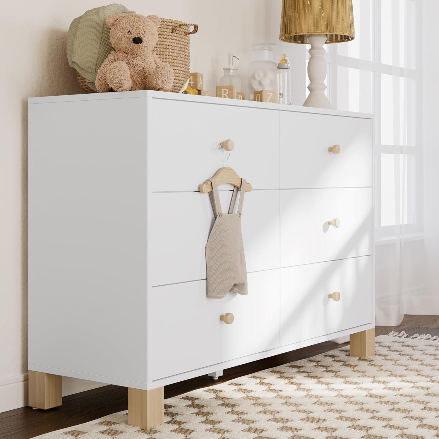 imageStorkcraft California 3Drawer Chest with Removable Changing Topper Olive with Driftwood GREENGUARD Gold Certified Interlocking Drawer System PreInstalled Tracks Easy AssemblyWhite With Driftwood