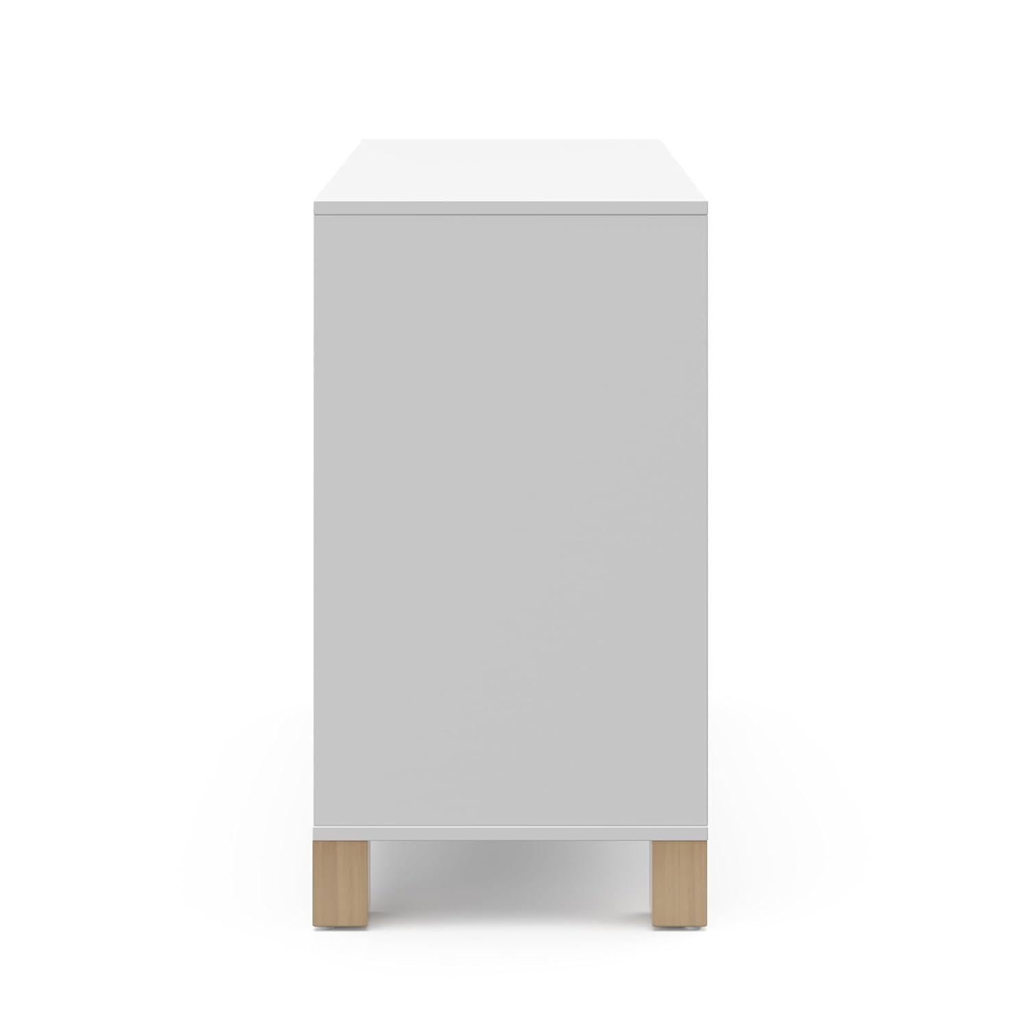 imageStorkcraft California 3Drawer Chest with Removable Changing Topper Olive with Driftwood GREENGUARD Gold Certified Interlocking Drawer System PreInstalled Tracks Easy AssemblyWhite With Driftwood