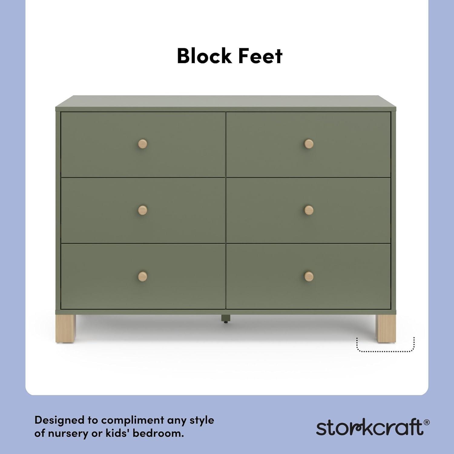 imageStorkcraft California 3Drawer Chest with Removable Changing Topper Olive with Driftwood GREENGUARD Gold Certified Interlocking Drawer System PreInstalled Tracks Easy AssemblyOlive With Driftwood
