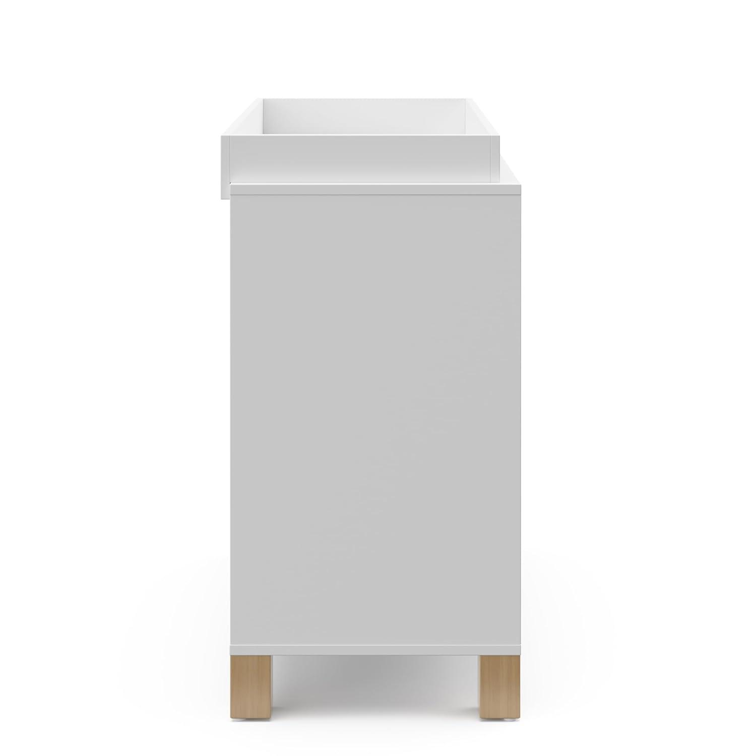 imageStorkcraft California 3Drawer Chest with Removable Changing Topper Olive with Driftwood GREENGUARD Gold Certified Interlocking Drawer System PreInstalled Tracks Easy AssemblyWhite With Driftwood