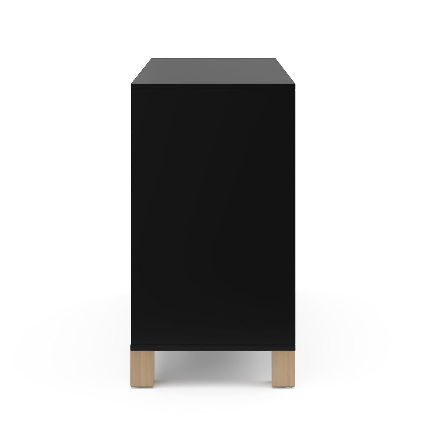 imageStorkcraft California 3Drawer Chest with Removable Changing Topper Olive with Driftwood GREENGUARD Gold Certified Interlocking Drawer System PreInstalled Tracks Easy AssemblyBlack With Driftwood