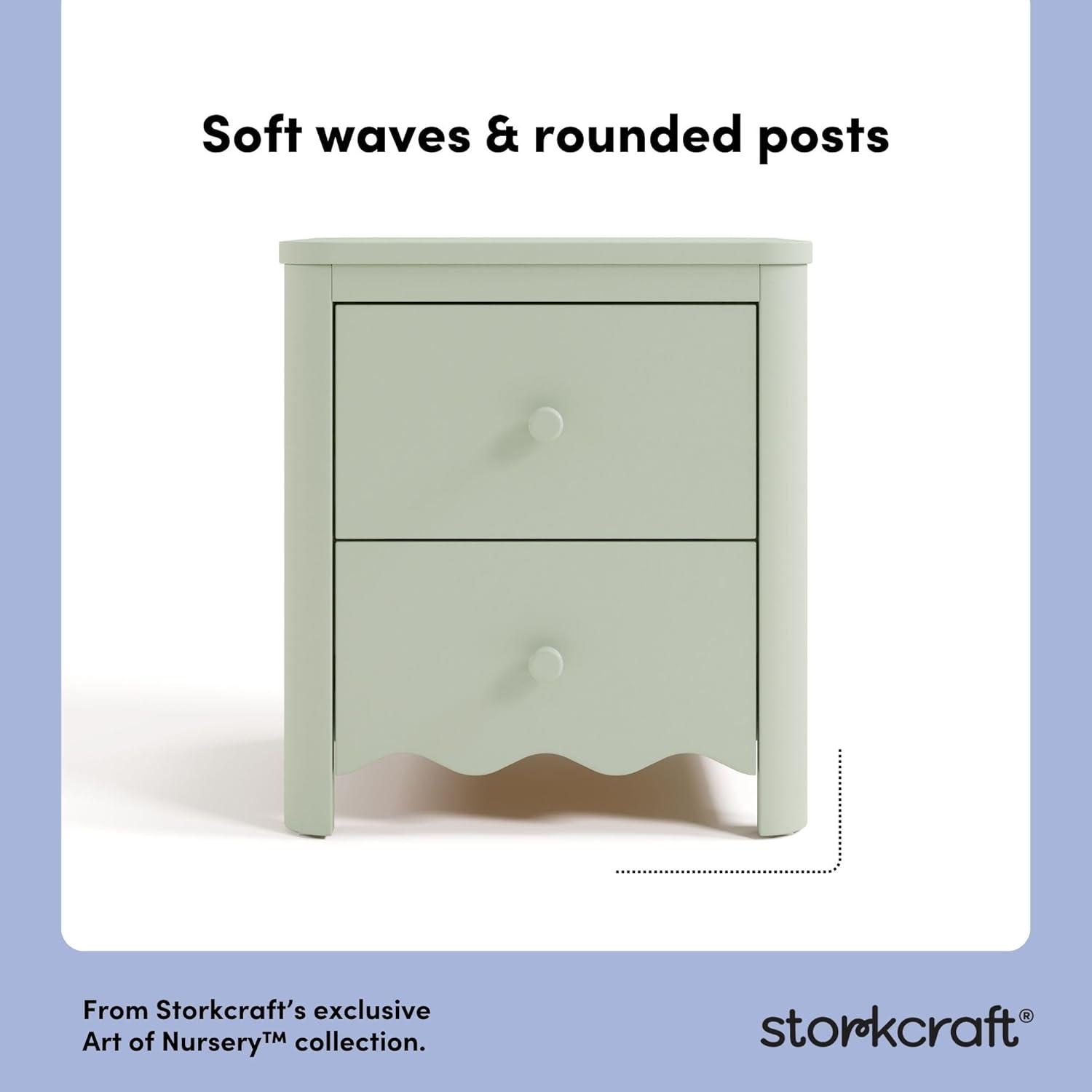 imageStorkcraft Casablanca 3 Drawer Chest with Removable Changing Topper Frosted Oat GREENGUARD Gold Certified Wood Dresser for Baby ampamp Kids Interlocking Drawer System for SafetySage