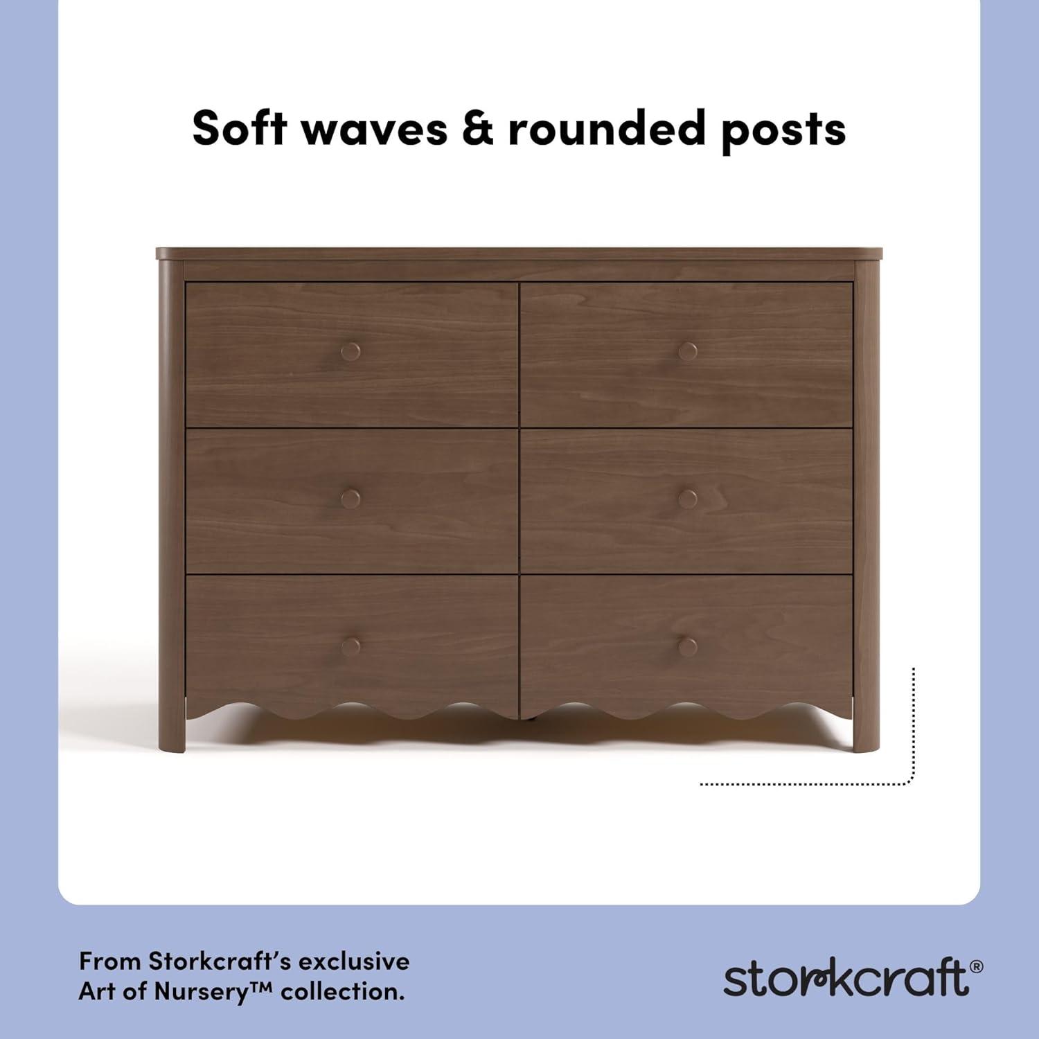 imageStorkcraft Casablanca 3 Drawer Chest with Removable Changing Topper Frosted Oat GREENGUARD Gold Certified Wood Dresser for Baby ampamp Kids Interlocking Drawer System for SafetyHazelnut