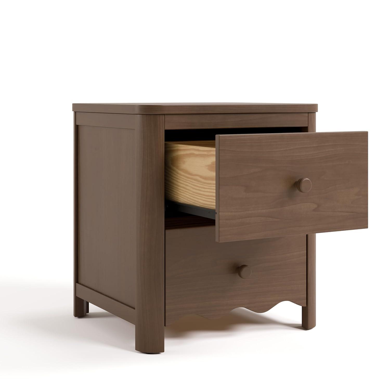 imageStorkcraft Casablanca 3 Drawer Chest with Removable Changing Topper Frosted Oat GREENGUARD Gold Certified Wood Dresser for Baby ampamp Kids Interlocking Drawer System for SafetyHazelnut