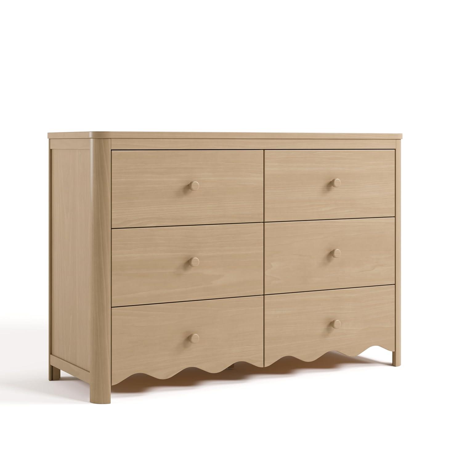 imageStorkcraft Casablanca 3 Drawer Chest with Removable Changing Topper Frosted Oat GREENGUARD Gold Certified Wood Dresser for Baby ampamp Kids Interlocking Drawer System for SafetyDriftwood