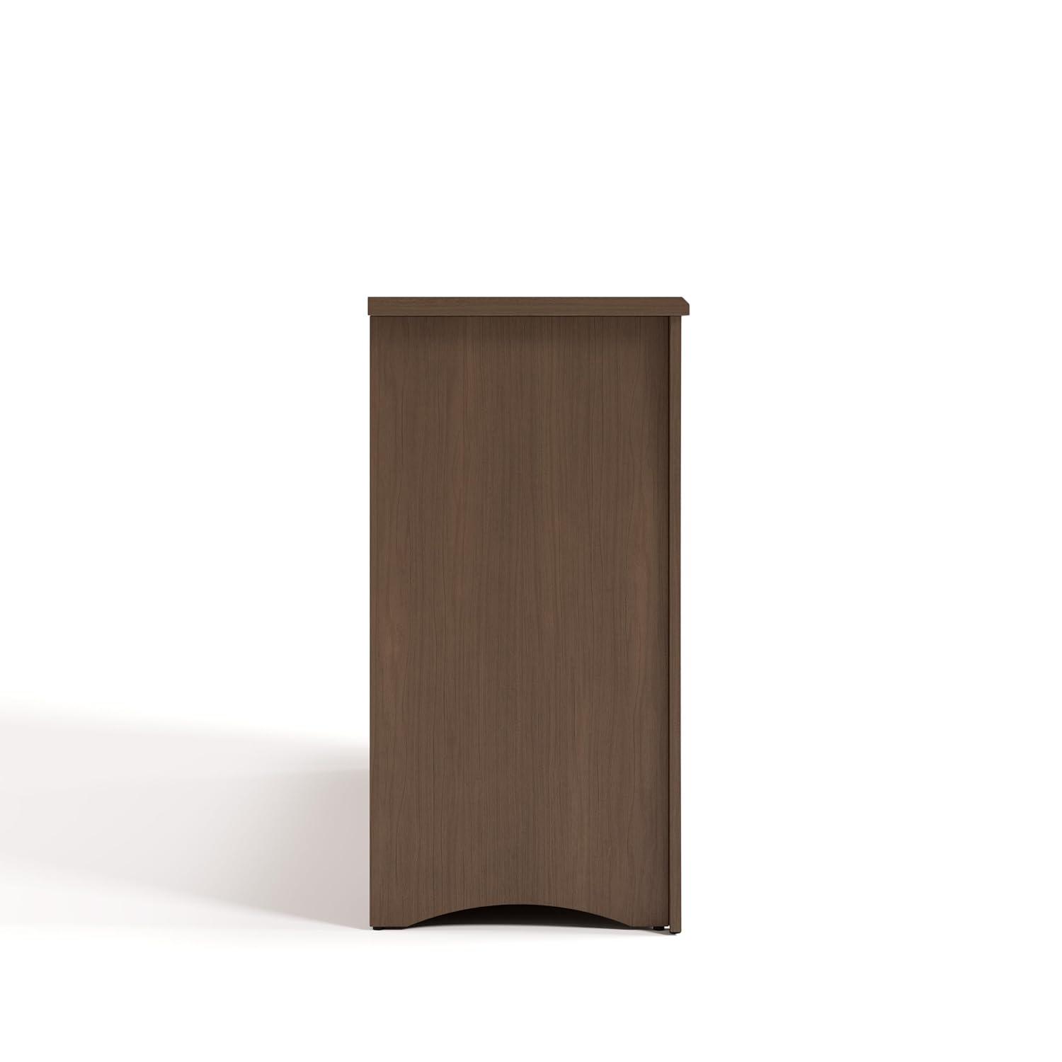 imageStorkcraft Crescent 6Drawer Dresser White GREENGUARD Gold Certified White Dresser for Bedroom Kids ampamp Nursery Storage Chest Safety Interlocking Drawers PreInstalled Tracks Kids ChestHazelnut