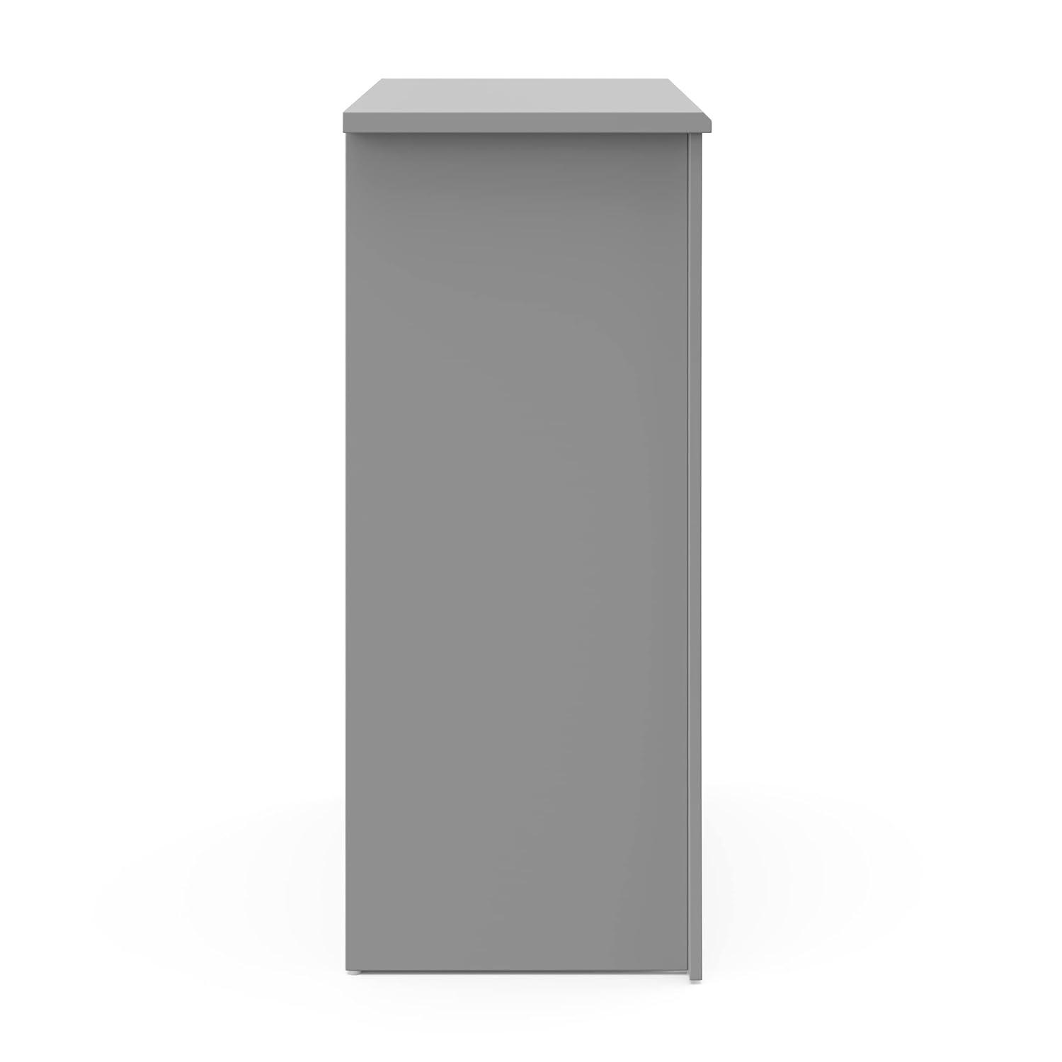 imageStorkcraft Crescent 6Drawer Dresser White GREENGUARD Gold Certified White Dresser for Bedroom Kids ampamp Nursery Storage Chest Safety Interlocking Drawers PreInstalled Tracks Kids ChestPebble Gray