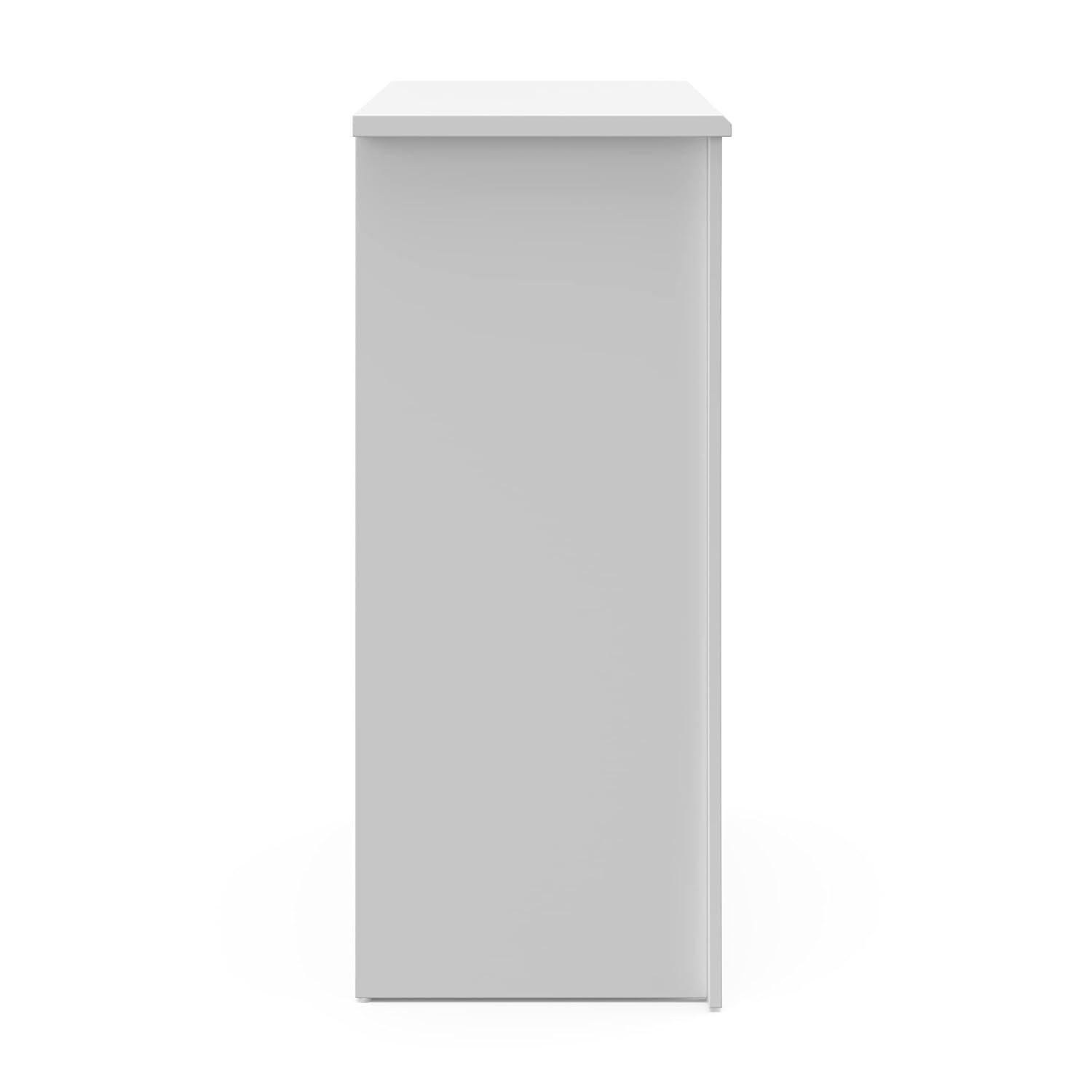 imageStorkcraft Crescent 6Drawer Dresser White GREENGUARD Gold Certified White Dresser for Bedroom Kids ampamp Nursery Storage Chest Safety Interlocking Drawers PreInstalled Tracks Kids ChestWhite