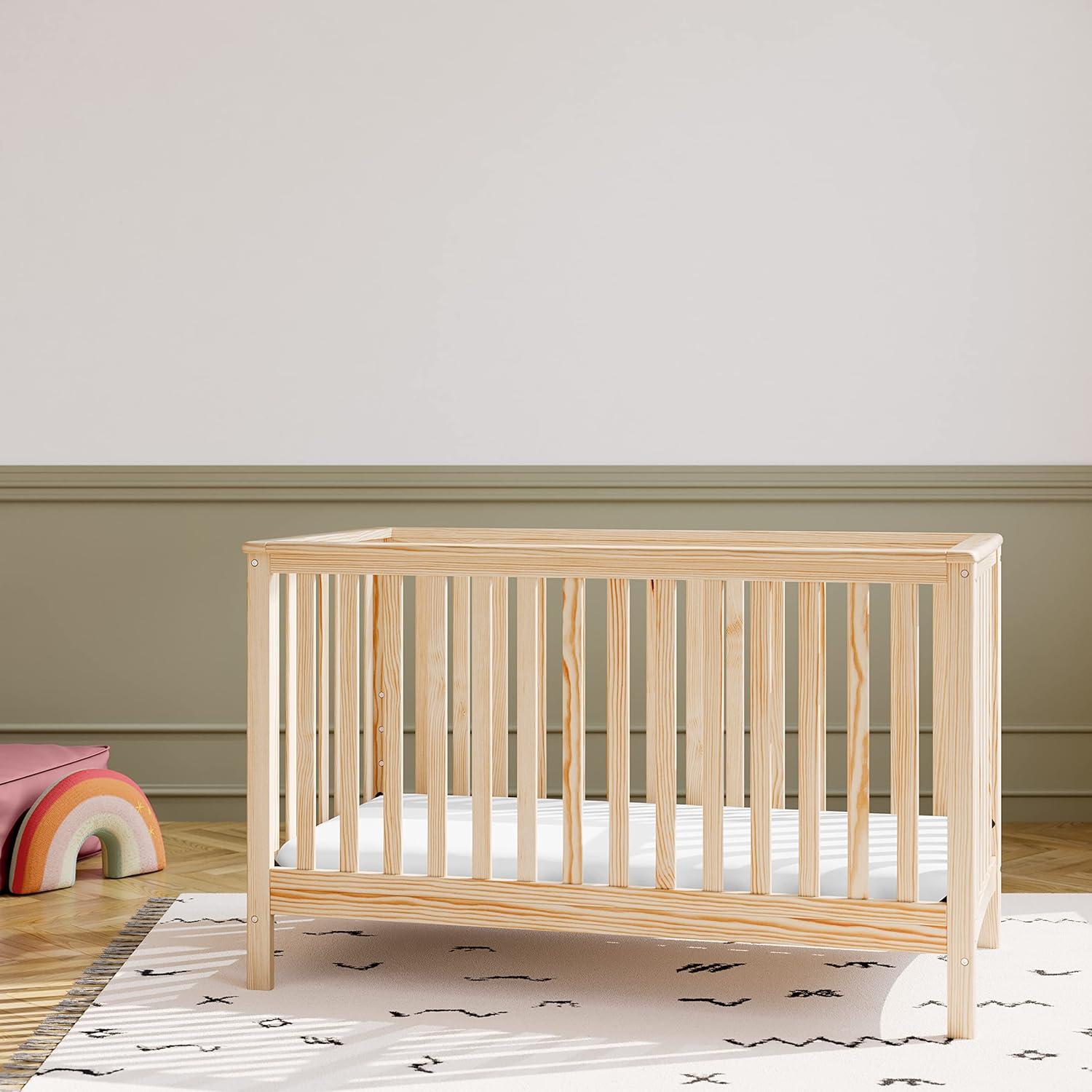 imageStorkcraft Hillcrest 4in1 Convertible Crib Natural Converts to Daybed Toddler Bed and FullSize Bed Fits Standard FullSize Crib Mattress Adjustable Mattress Support BaseNatural