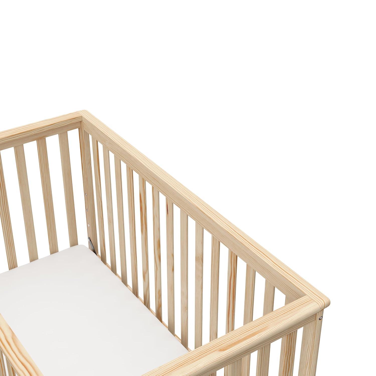imageStorkcraft Hillcrest 4in1 Convertible Crib Natural Converts to Daybed Toddler Bed and FullSize Bed Fits Standard FullSize Crib Mattress Adjustable Mattress Support BaseNatural
