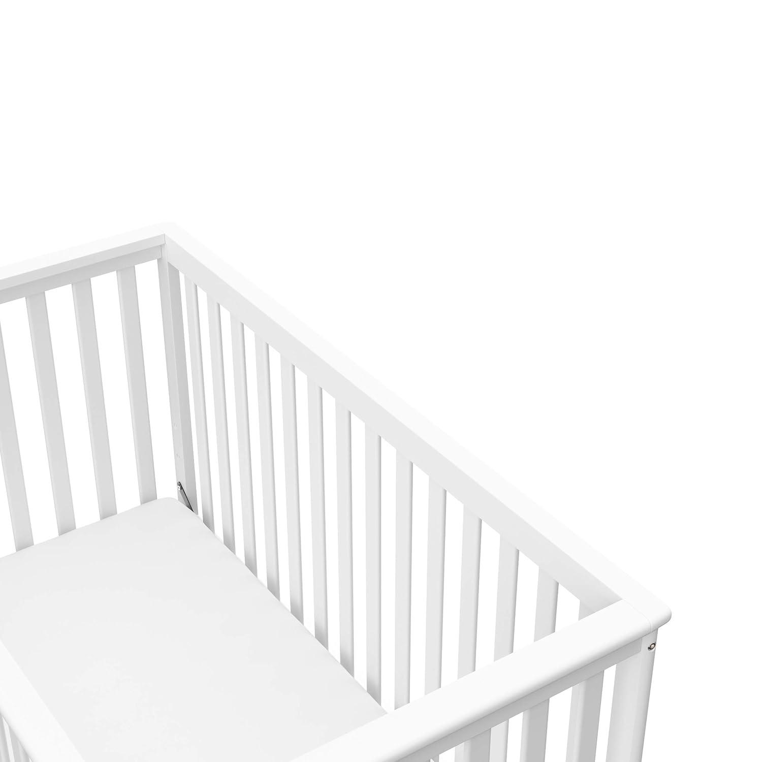 imageStorkcraft Hillcrest 4in1 Convertible Crib Natural Converts to Daybed Toddler Bed and FullSize Bed Fits Standard FullSize Crib Mattress Adjustable Mattress Support BaseWhite
