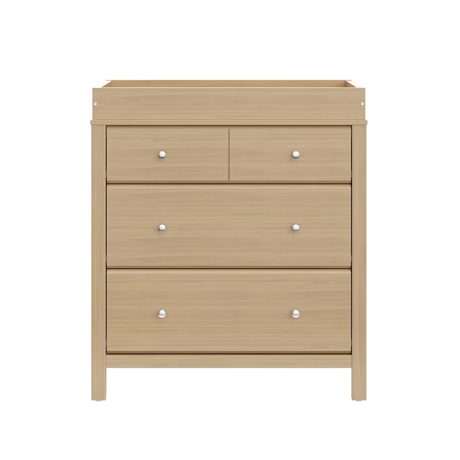 imageStorkcraft Horizon 3 Drawer Chest with Changing Topper White GREENGUARD Gold Certified Includes Removable Changing Table Topper Chest of Drawers for Nursery ampamp Kids BedroomDriftwood
