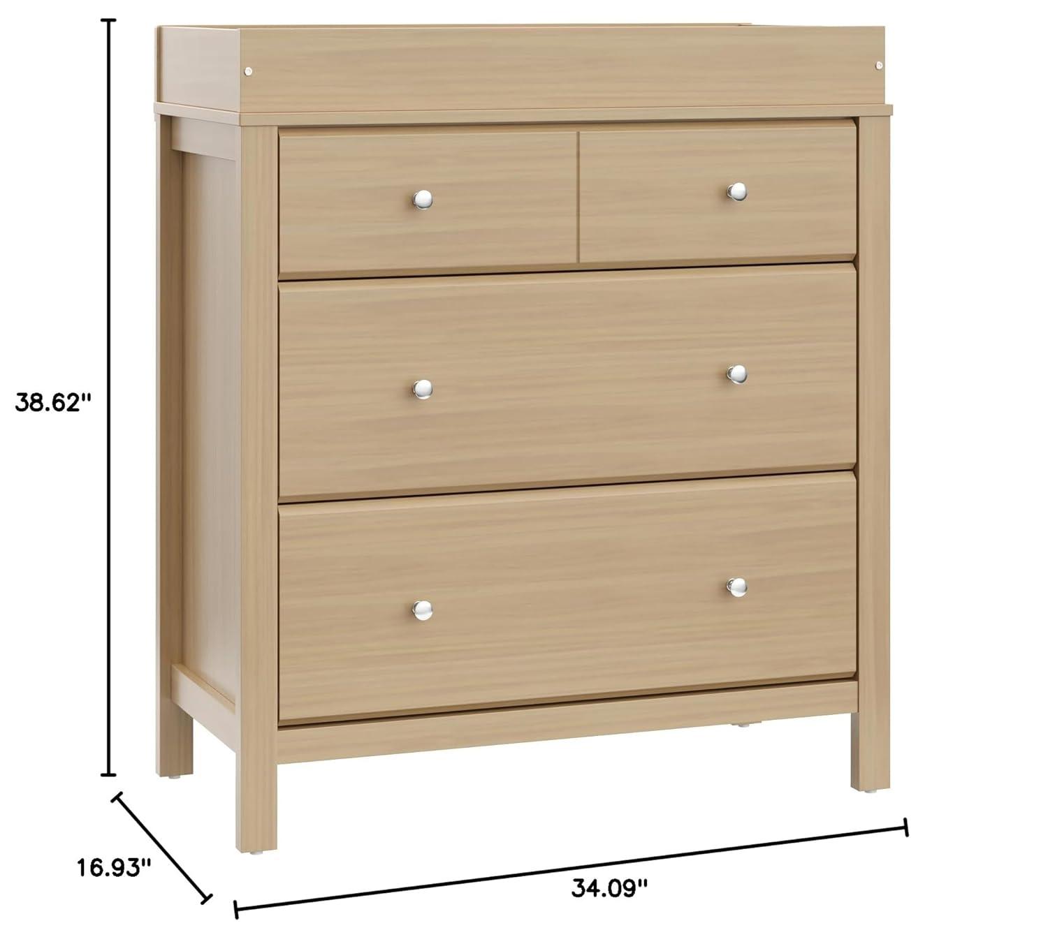 imageStorkcraft Horizon 3 Drawer Chest with Changing Topper White GREENGUARD Gold Certified Includes Removable Changing Table Topper Chest of Drawers for Nursery ampamp Kids BedroomDriftwood