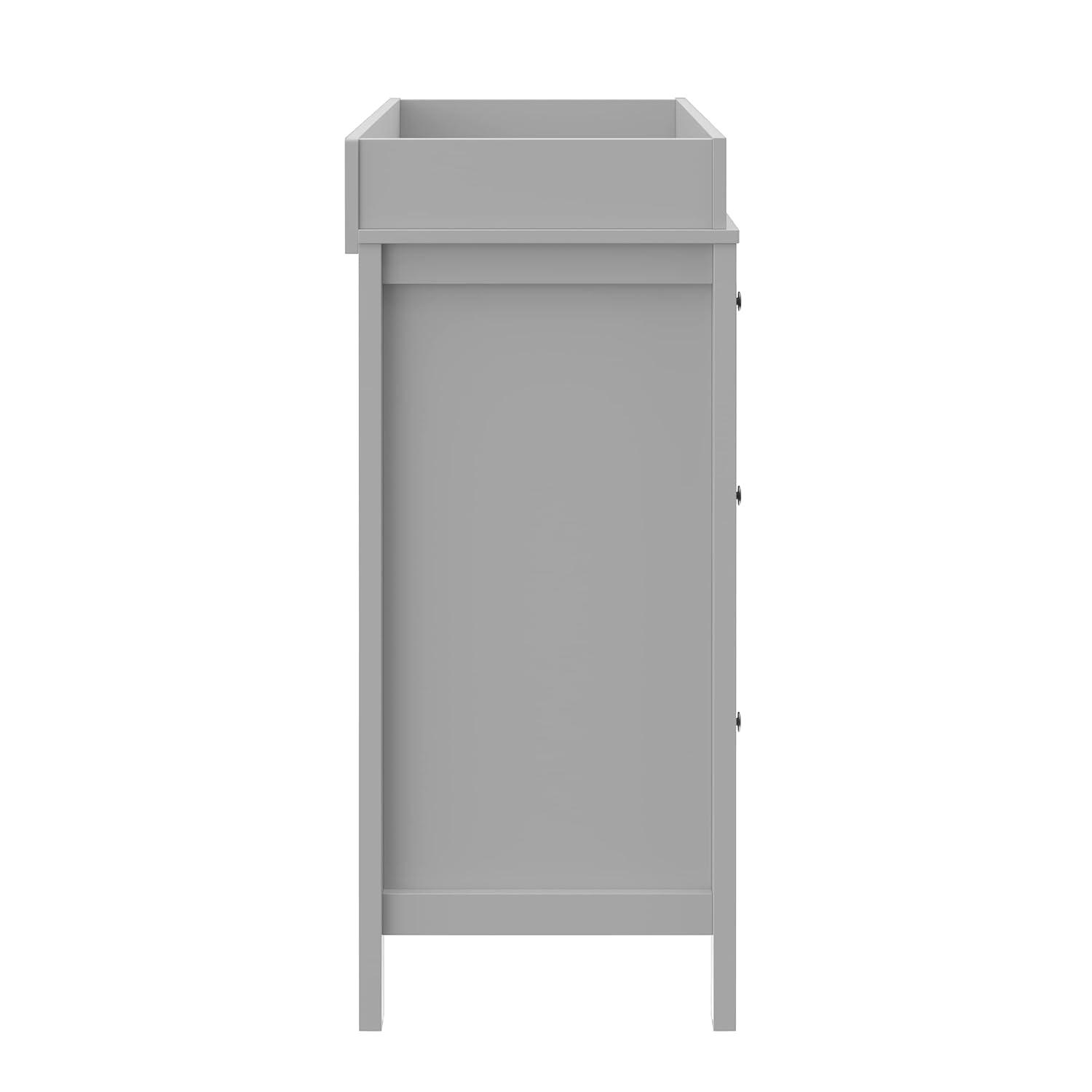 imageStorkcraft Horizon 6 Drawer Dresser Driftwood GREENGUARD Gold Certified Dresser for Nursery ampamp Kids Room Modern Storage with Interlocking Drawer SystemPebble Gray