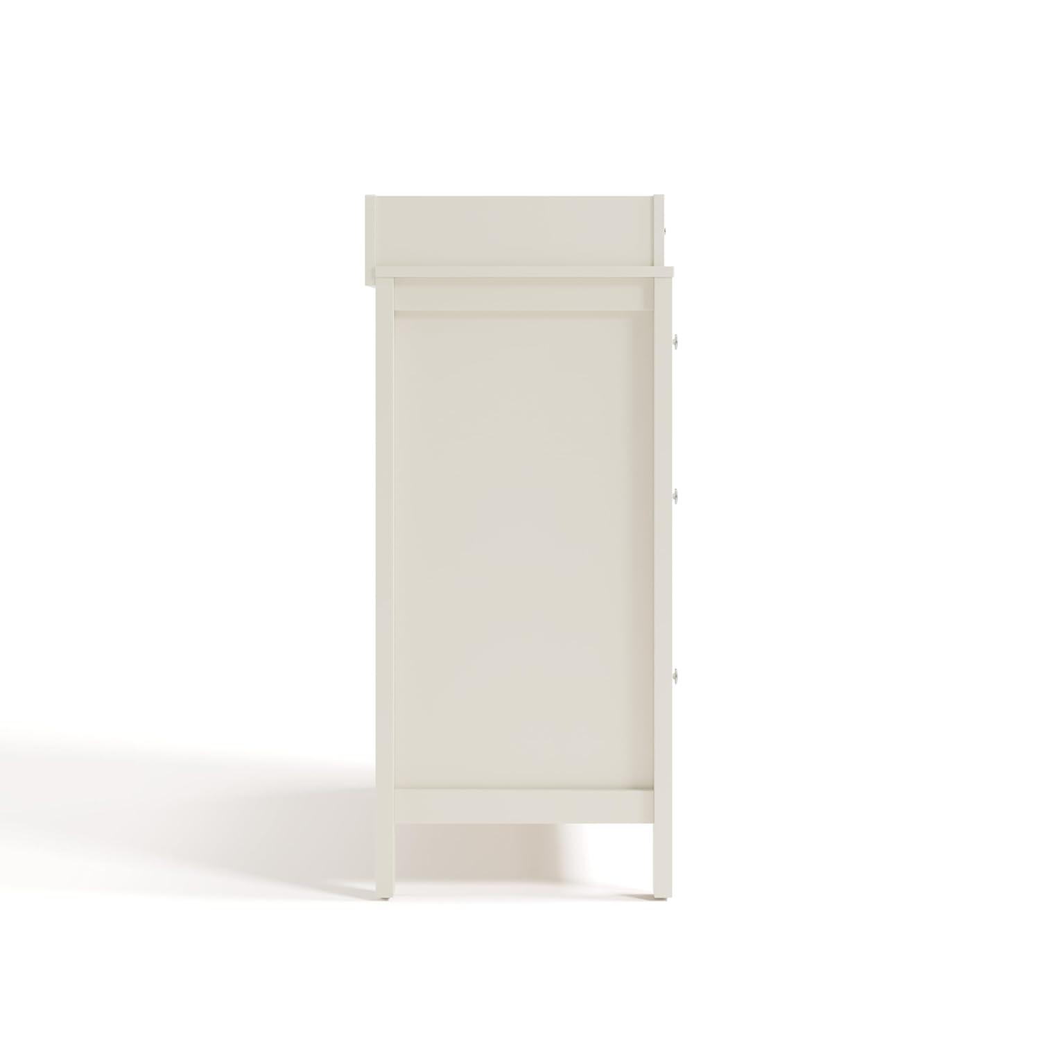 imageStorkcraft Horizon 6 Drawer Dresser Driftwood GREENGUARD Gold Certified Dresser for Nursery ampamp Kids Room Modern Storage with Interlocking Drawer SystemFrosted Oat