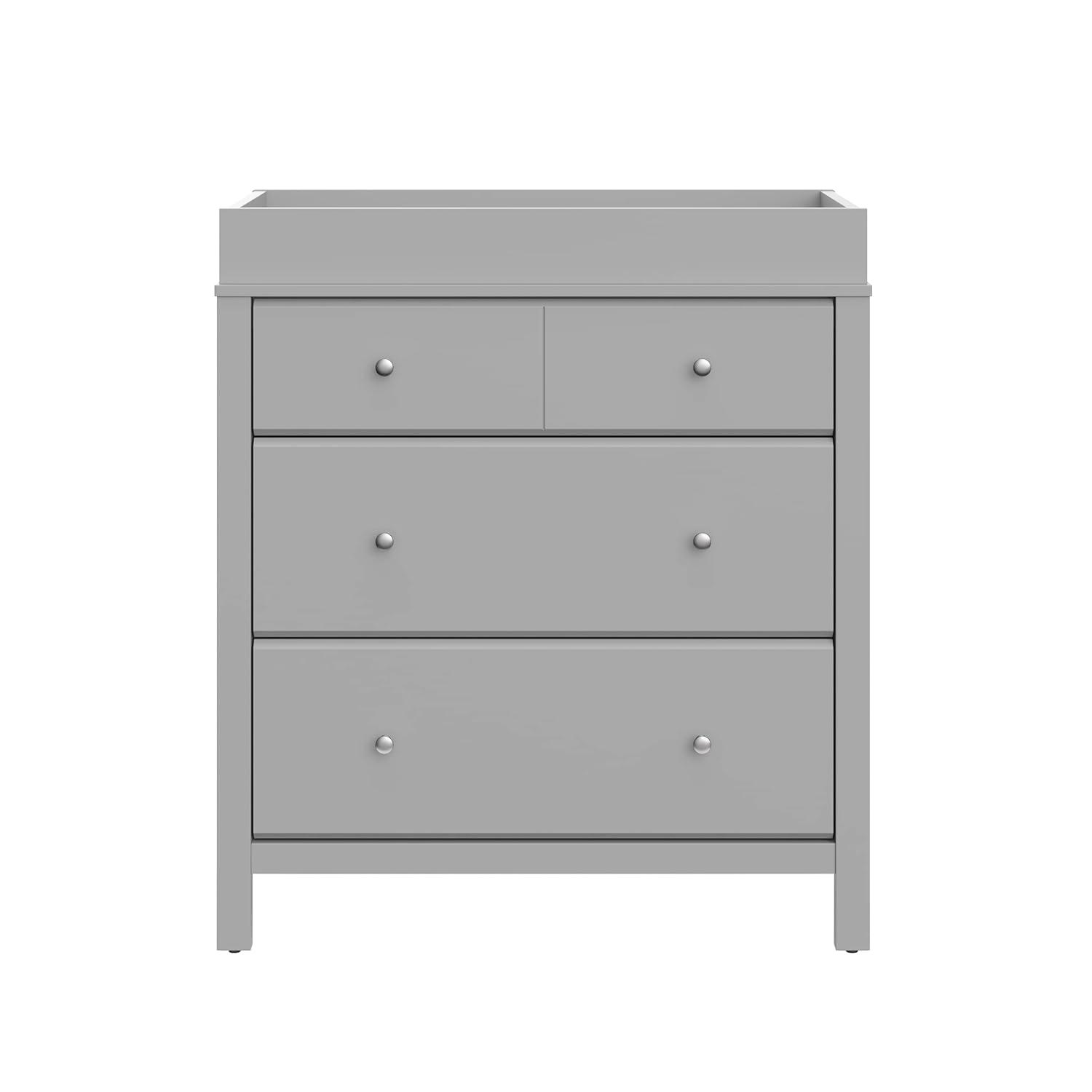 imageStorkcraft Horizon 6 Drawer Dresser Driftwood GREENGUARD Gold Certified Dresser for Nursery ampamp Kids Room Modern Storage with Interlocking Drawer SystemPebble Gray