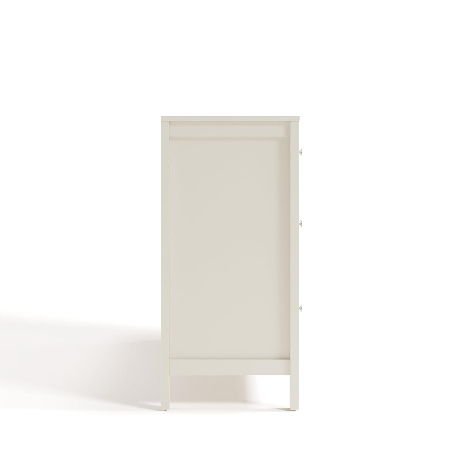 imageStorkcraft Horizon 6 Drawer Dresser Driftwood GREENGUARD Gold Certified Dresser for Nursery ampamp Kids Room Modern Storage with Interlocking Drawer SystemFrosted Oat