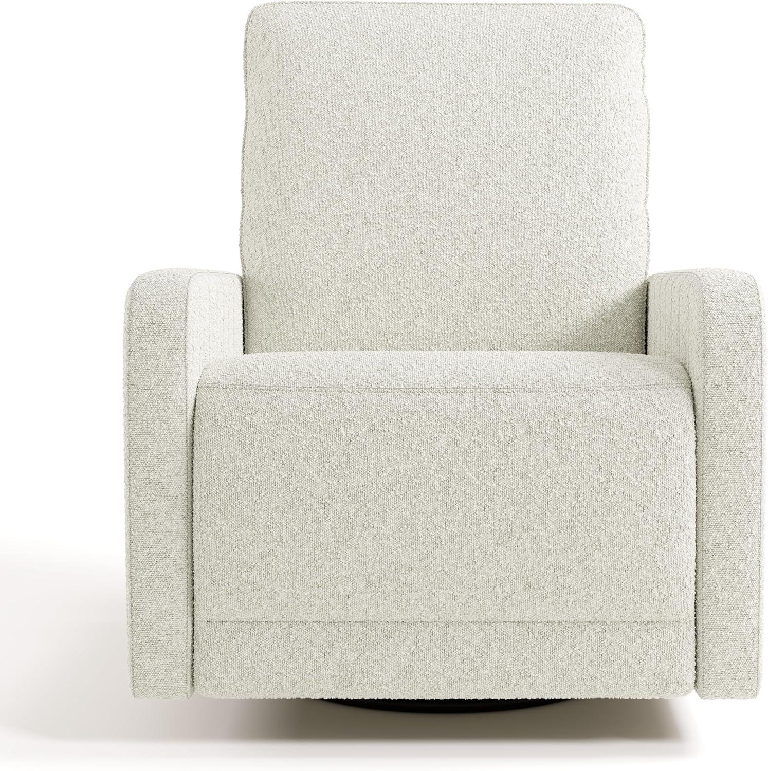 imageStorkcraft Kyoto Deluxe ExtraWide Power Recliner Swivel Glider Ivory Boucle Premium Electronic Power Recliner for Nursery Includes DualUSB Charging Port Extra Wide Glider Rocking ChairIvory Boucle