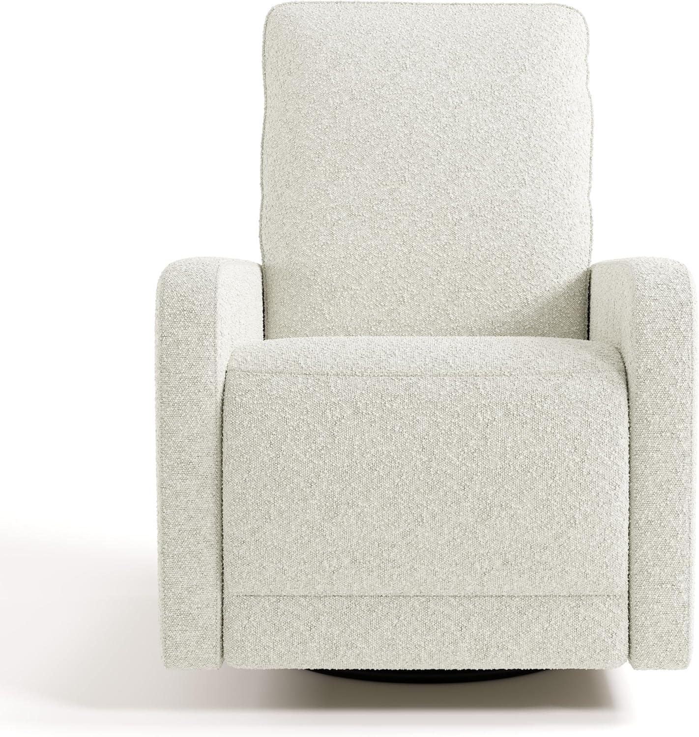 imageStorkcraft Kyoto Deluxe ExtraWide Power Recliner Swivel Glider Ivory Boucle Premium Electronic Power Recliner for Nursery Includes DualUSB Charging Port Extra Wide Glider Rocking ChairIvory Boucle