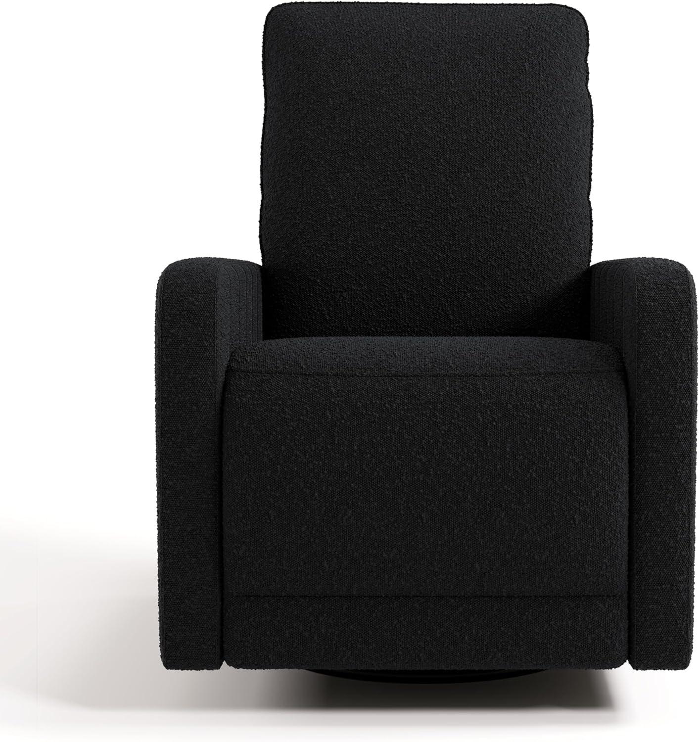 imageStorkcraft Kyoto Deluxe ExtraWide Power Recliner Swivel Glider Ivory Boucle Premium Electronic Power Recliner for Nursery Includes DualUSB Charging Port Extra Wide Glider Rocking ChairBlack Boucle