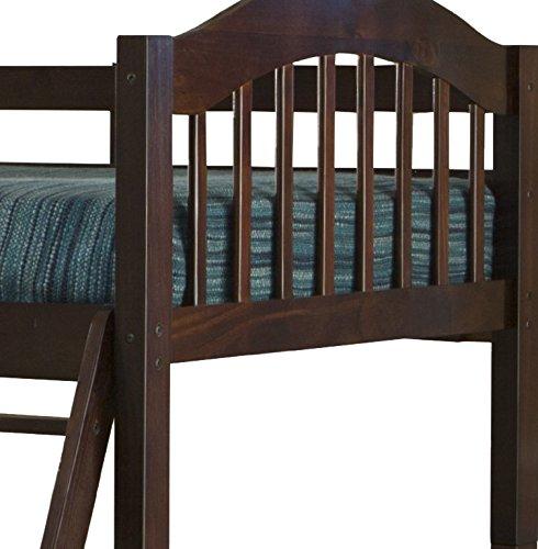 imageStorkcraft Long Horn TwinOverTwin Bunk Bed White GREENGUARD Gold Certified Converts to Two Twin Beds Wood Bunk Bed for Kids BedroomEspresso