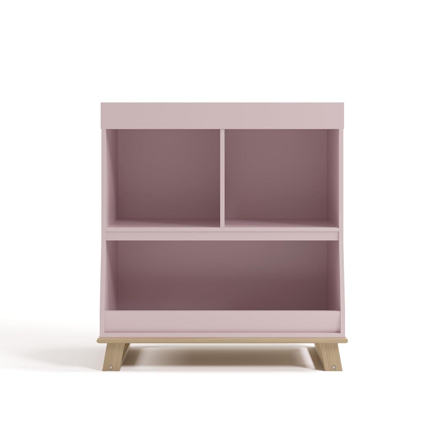 imageStorkcraft Modern Nursery Changing Table Dresser White with White GREENGUARD Gold Certified Dresser for Nursery Changing Table With DrawersBlush with Driftwood