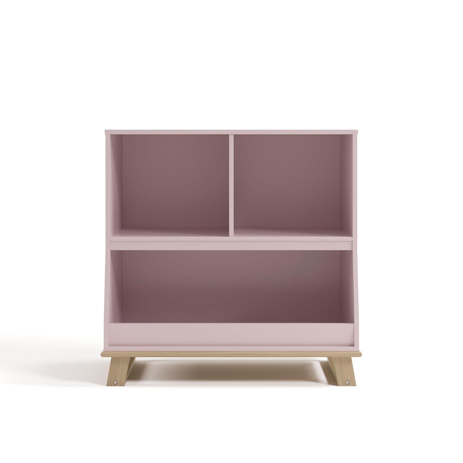 imageStorkcraft Modern Nursery Changing Table Dresser White with White GREENGUARD Gold Certified Dresser for Nursery Changing Table With DrawersBlush with Driftwood