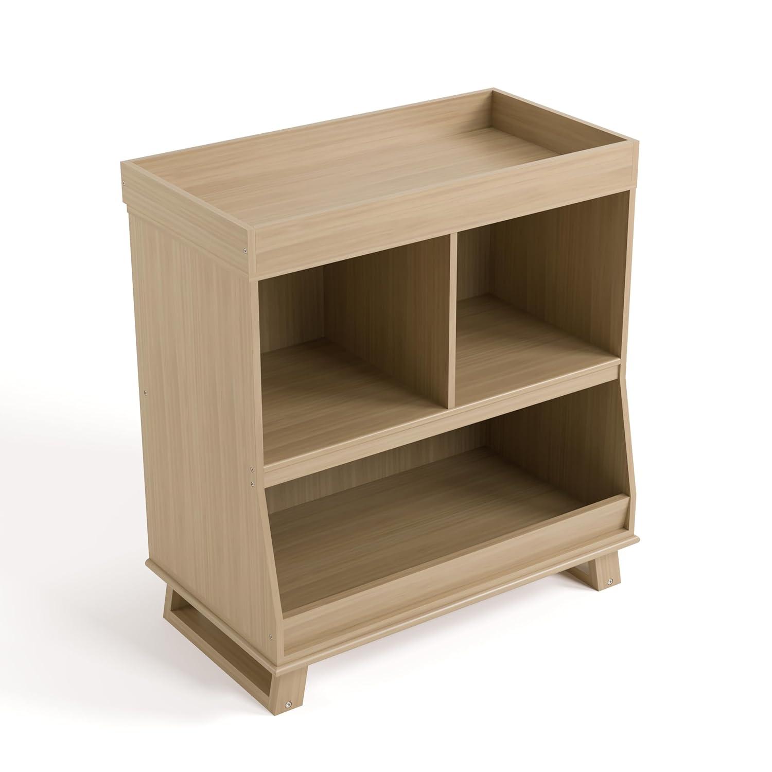 imageStorkcraft Modern Nursery Changing Table Dresser White with White GREENGUARD Gold Certified Dresser for Nursery Changing Table With DrawersDriftwood