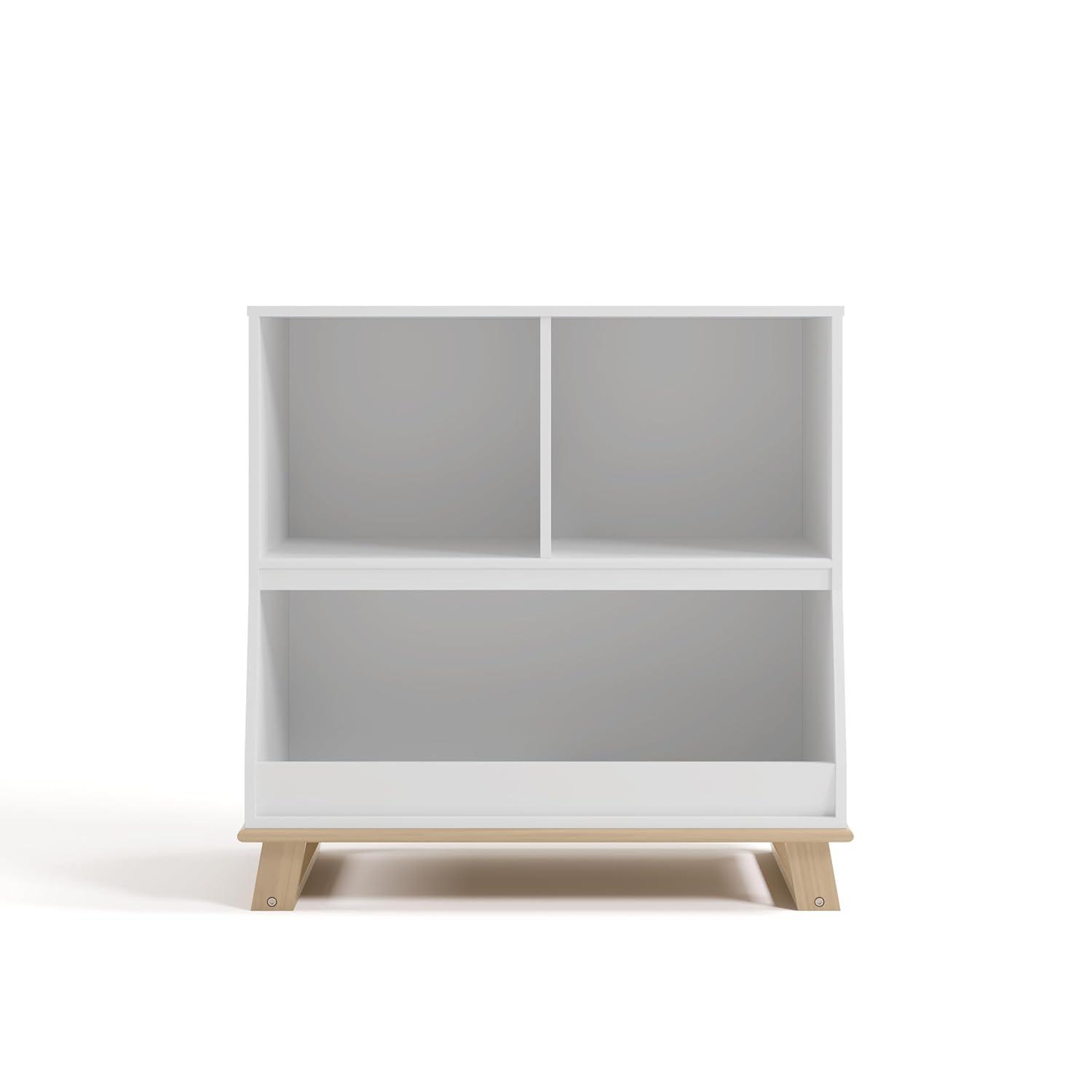 imageStorkcraft Modern Nursery Changing Table Dresser White with White GREENGUARD Gold Certified Dresser for Nursery Changing Table With DrawersWhite with Driftwood